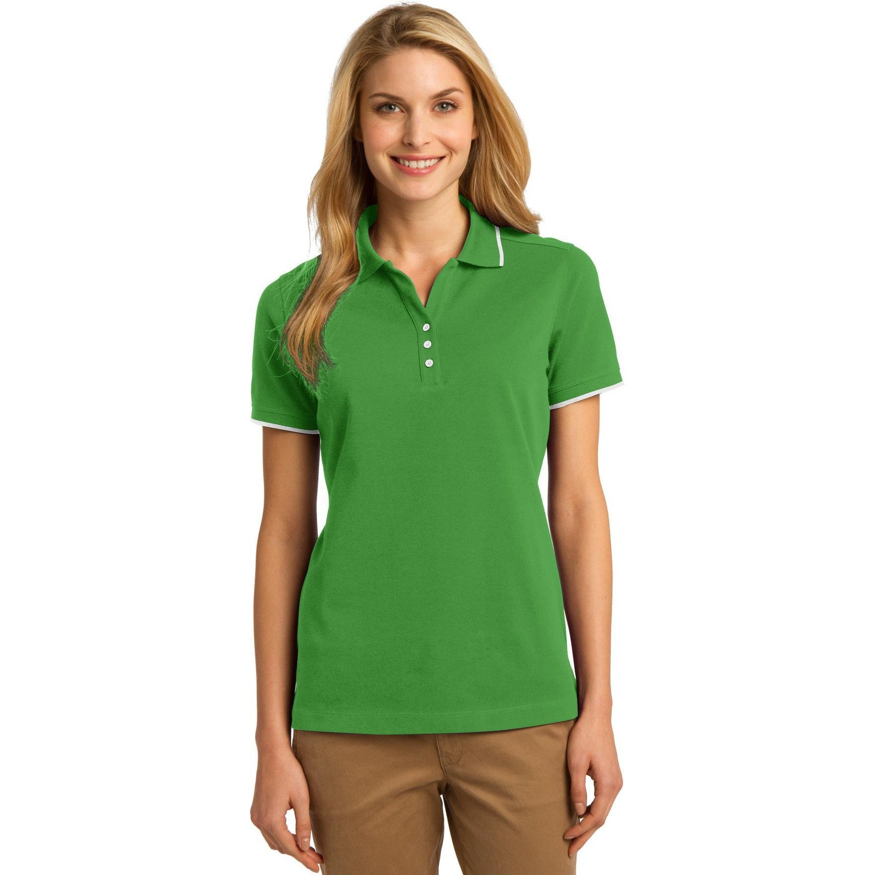 CLOSEOUT - Port Authority Ladies Rapid Dry Tipped Polo