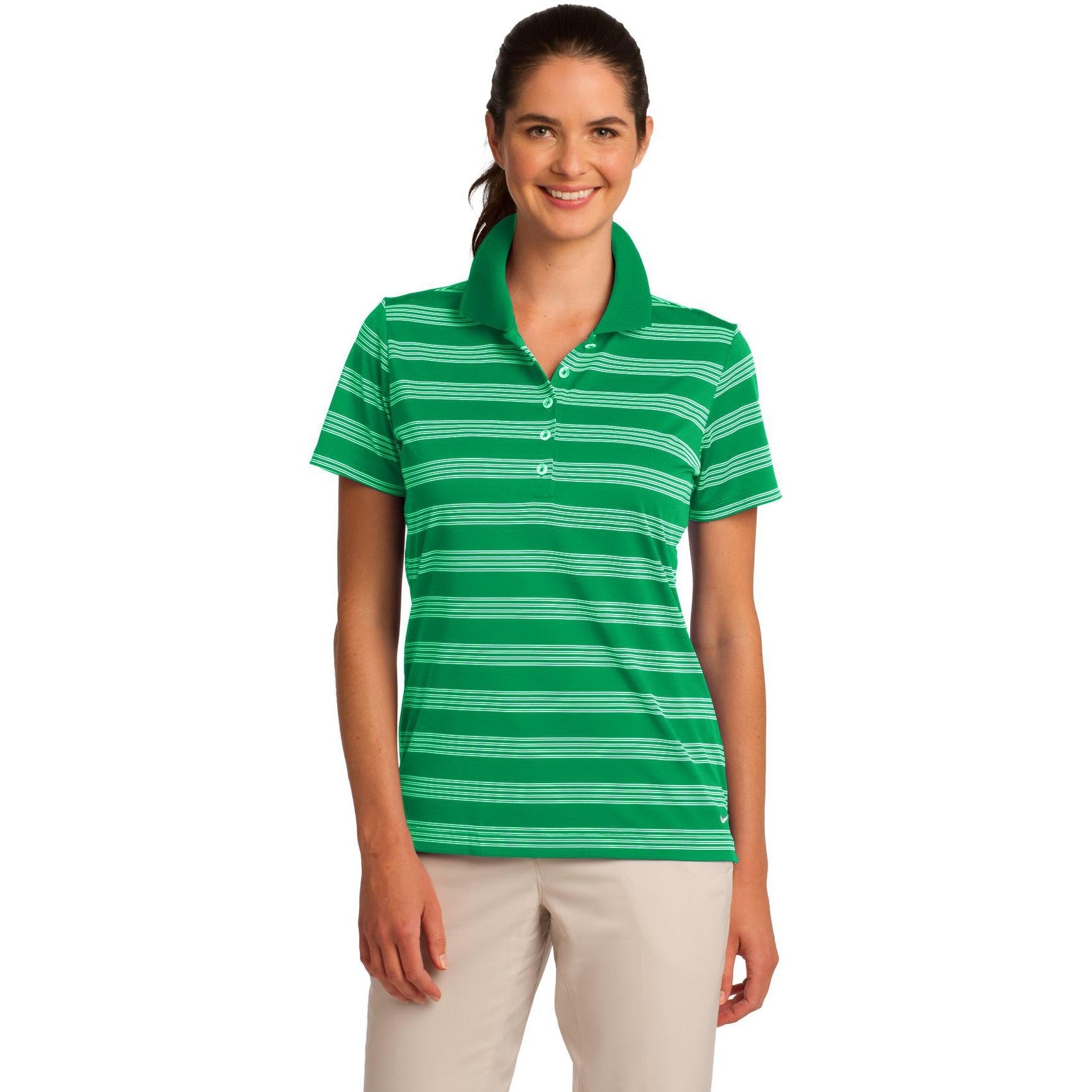 CLOSEOUT - Nike Ladies Dri-FIT Tech Stripe Polo