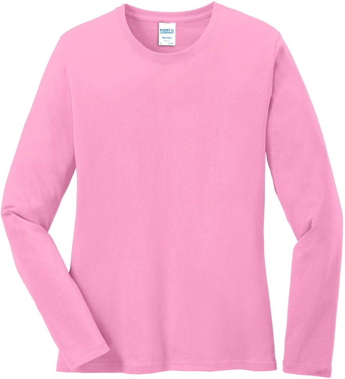 OUTLET-Port & Company Ladies Long Sleeve Cotton T-Shirt