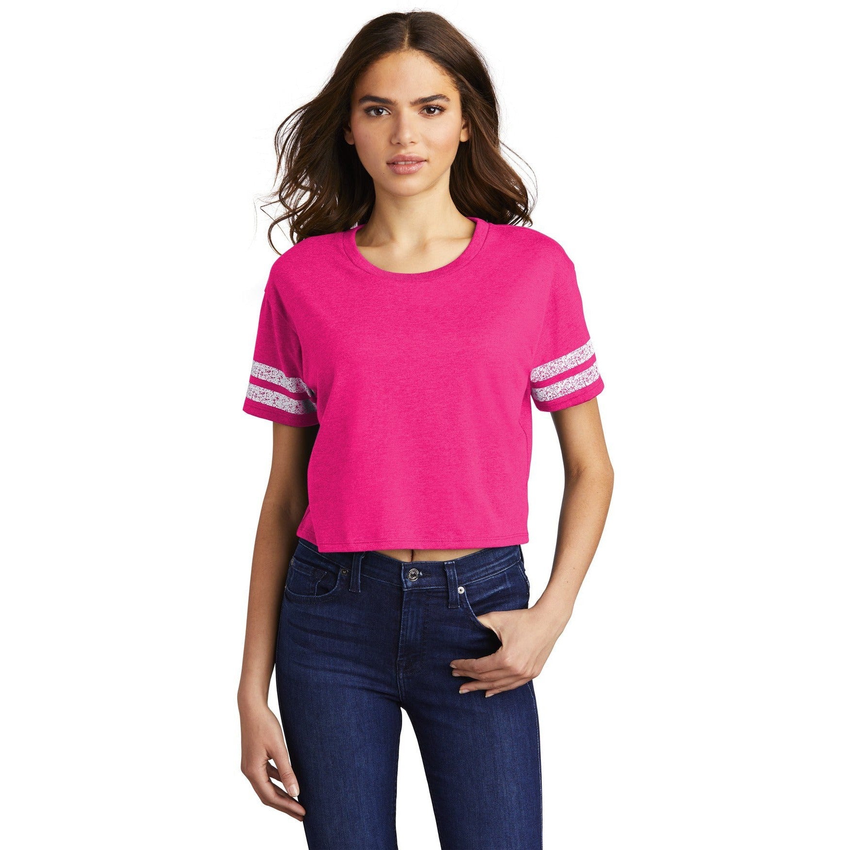 CLOSEOUT - District Women's Scorecard Crop Tee