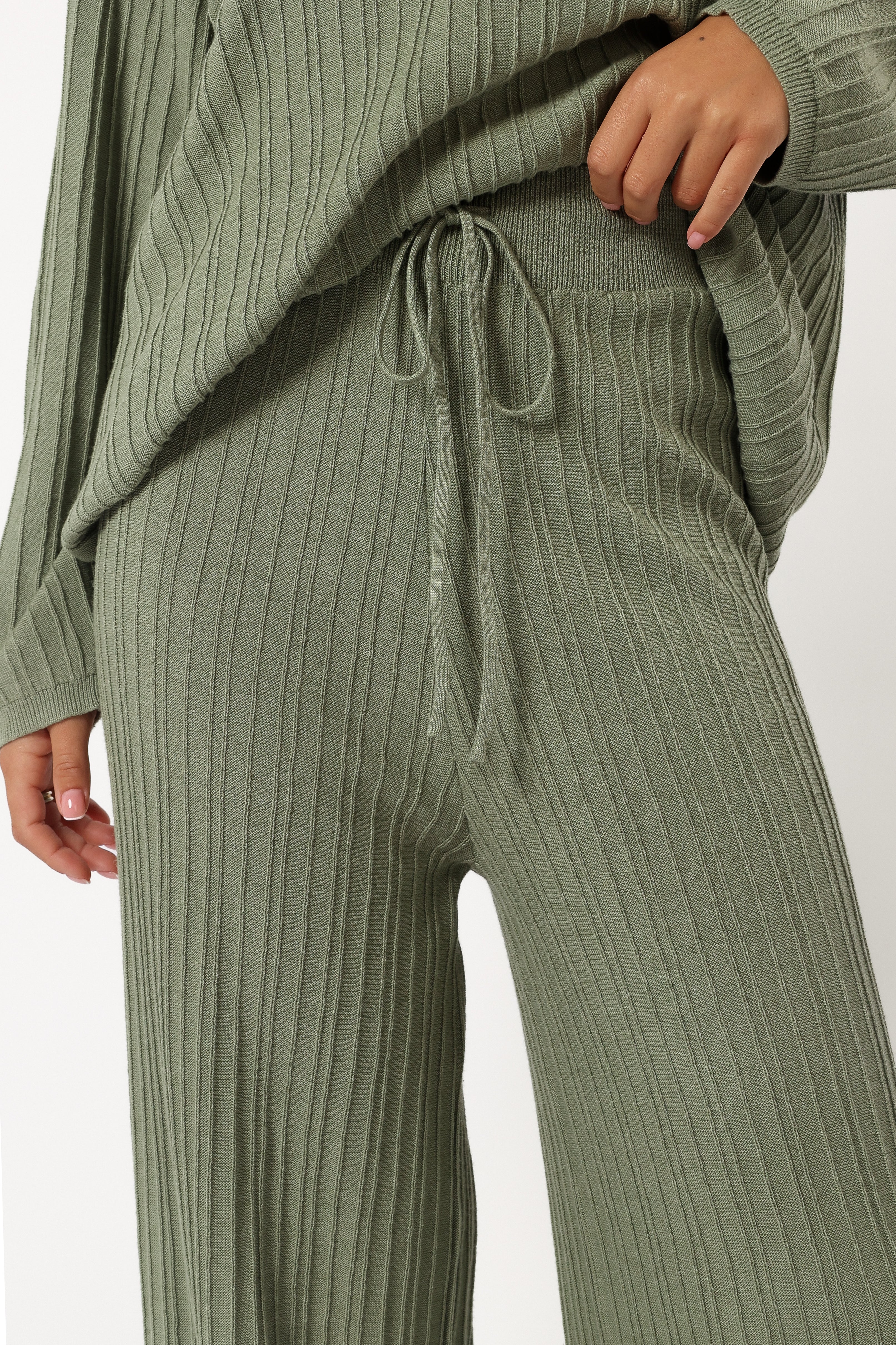 Sonole Cable Knit Pant - Khaki