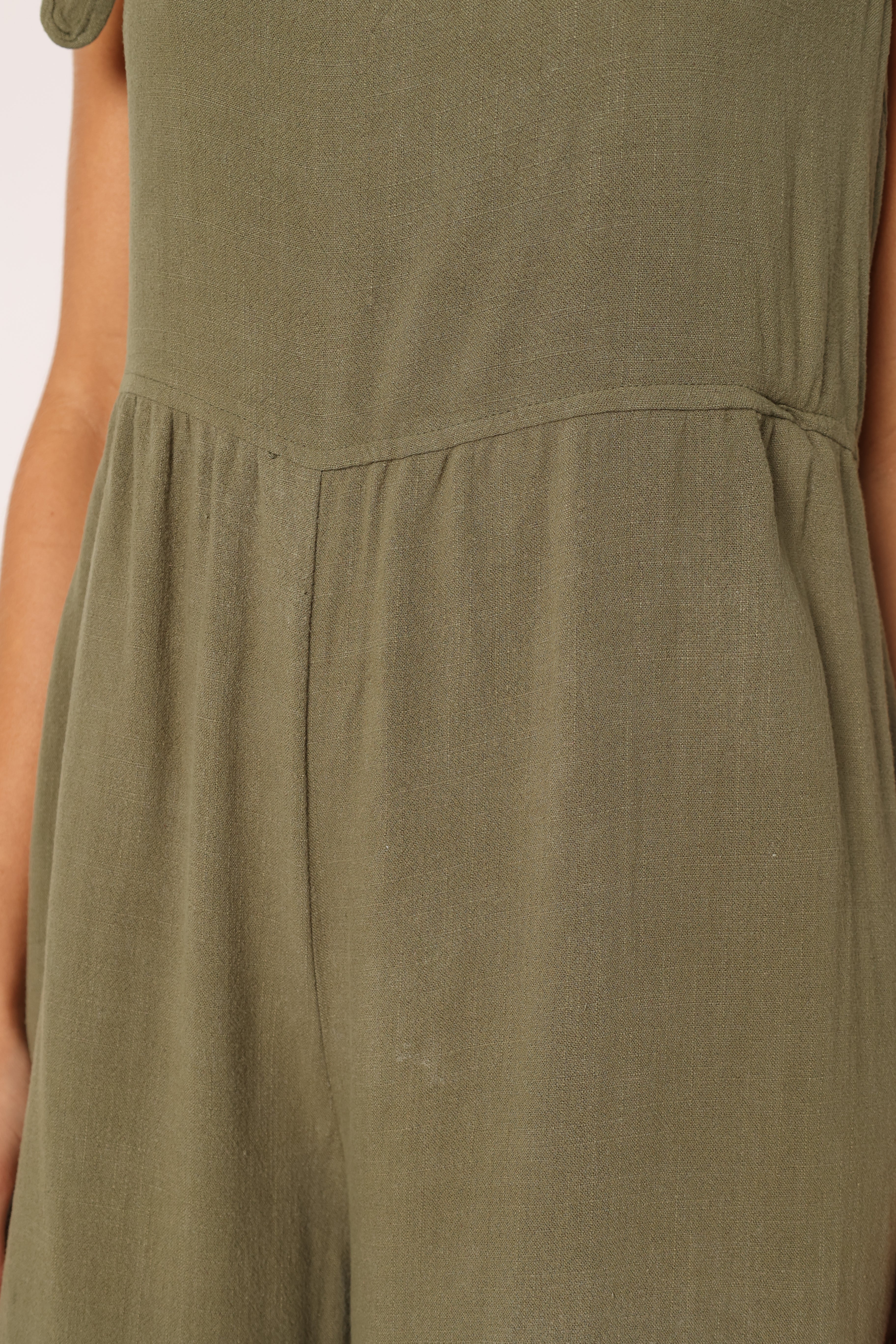 Ayla Linen Jumpsuit - Olive