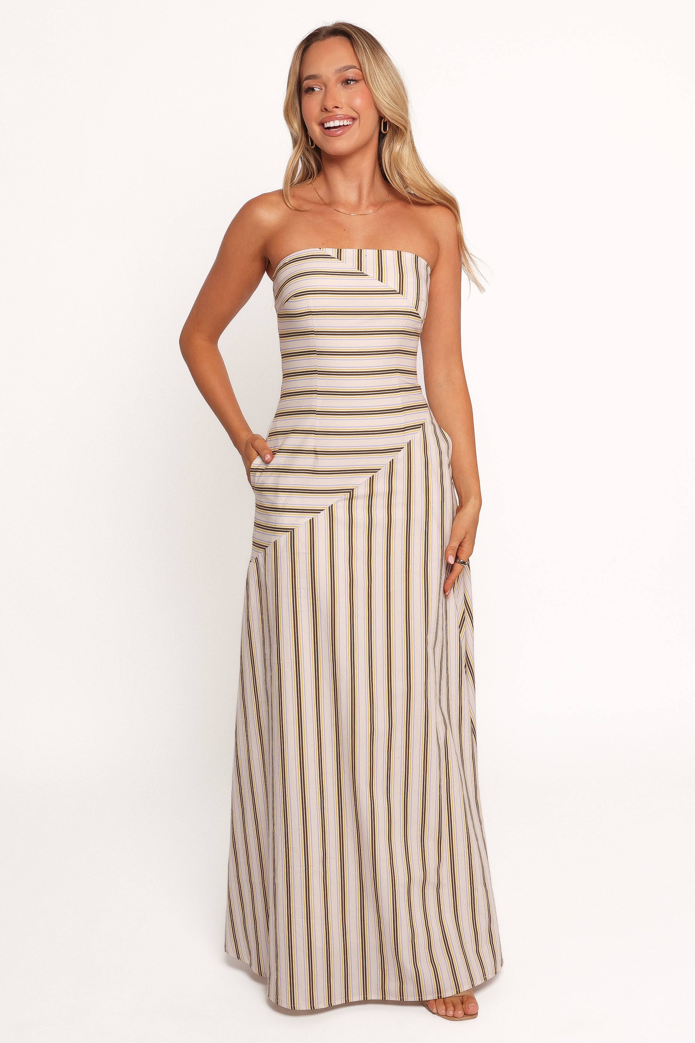 Maliah Maxi Dress - Vory Stripe