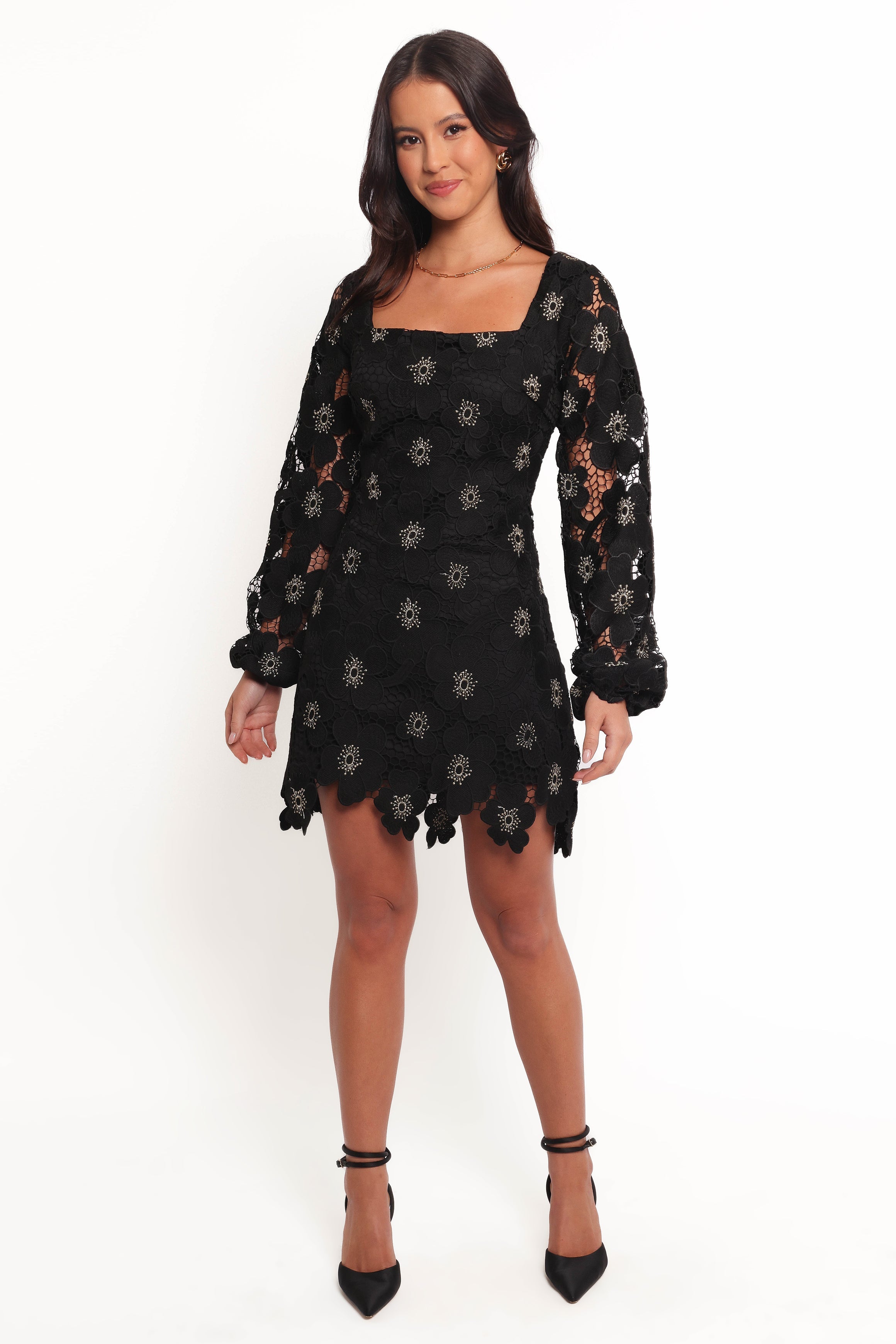 Bardley Long Sleeve Mini Dress - Black