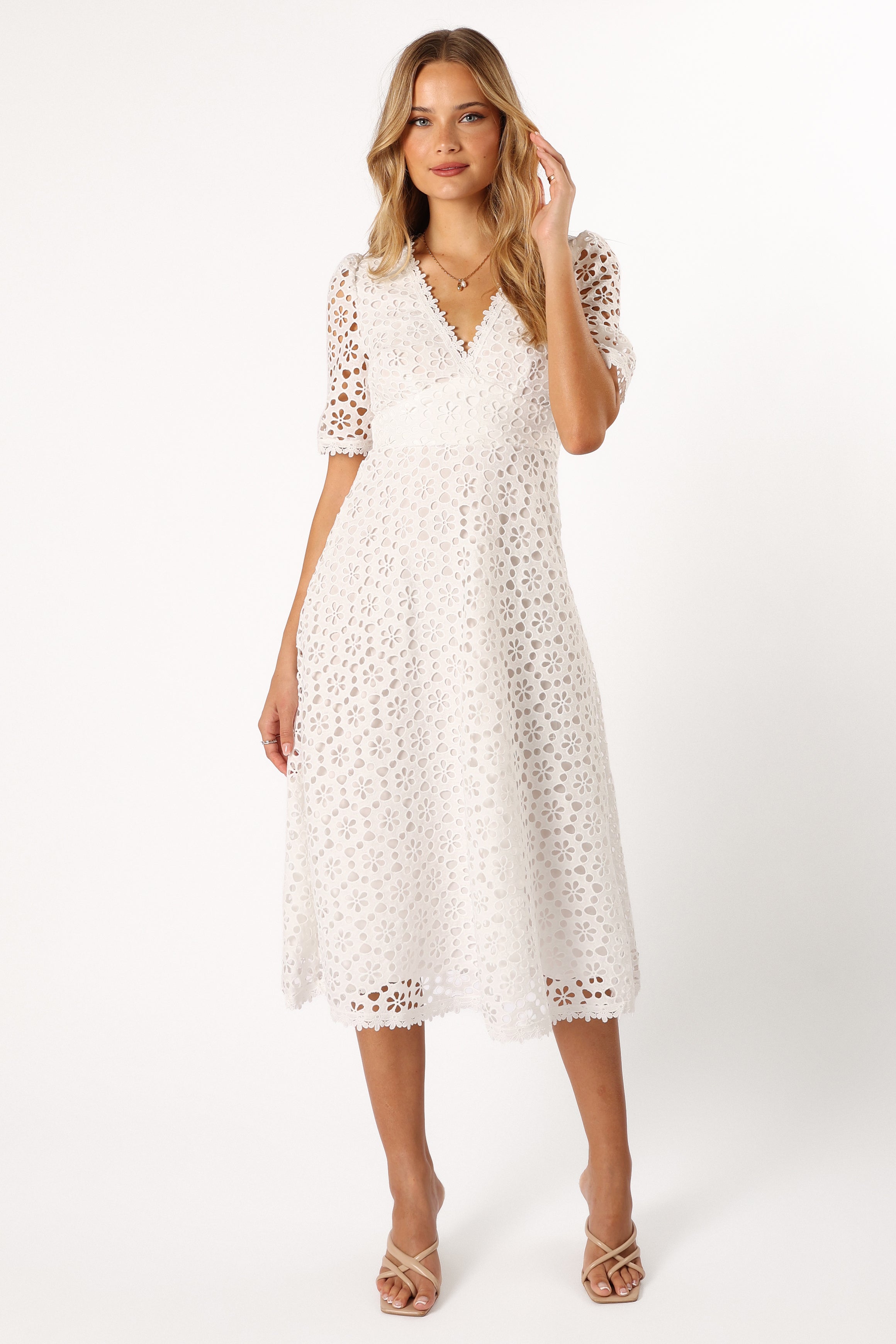 Camellia Midi Dress - White