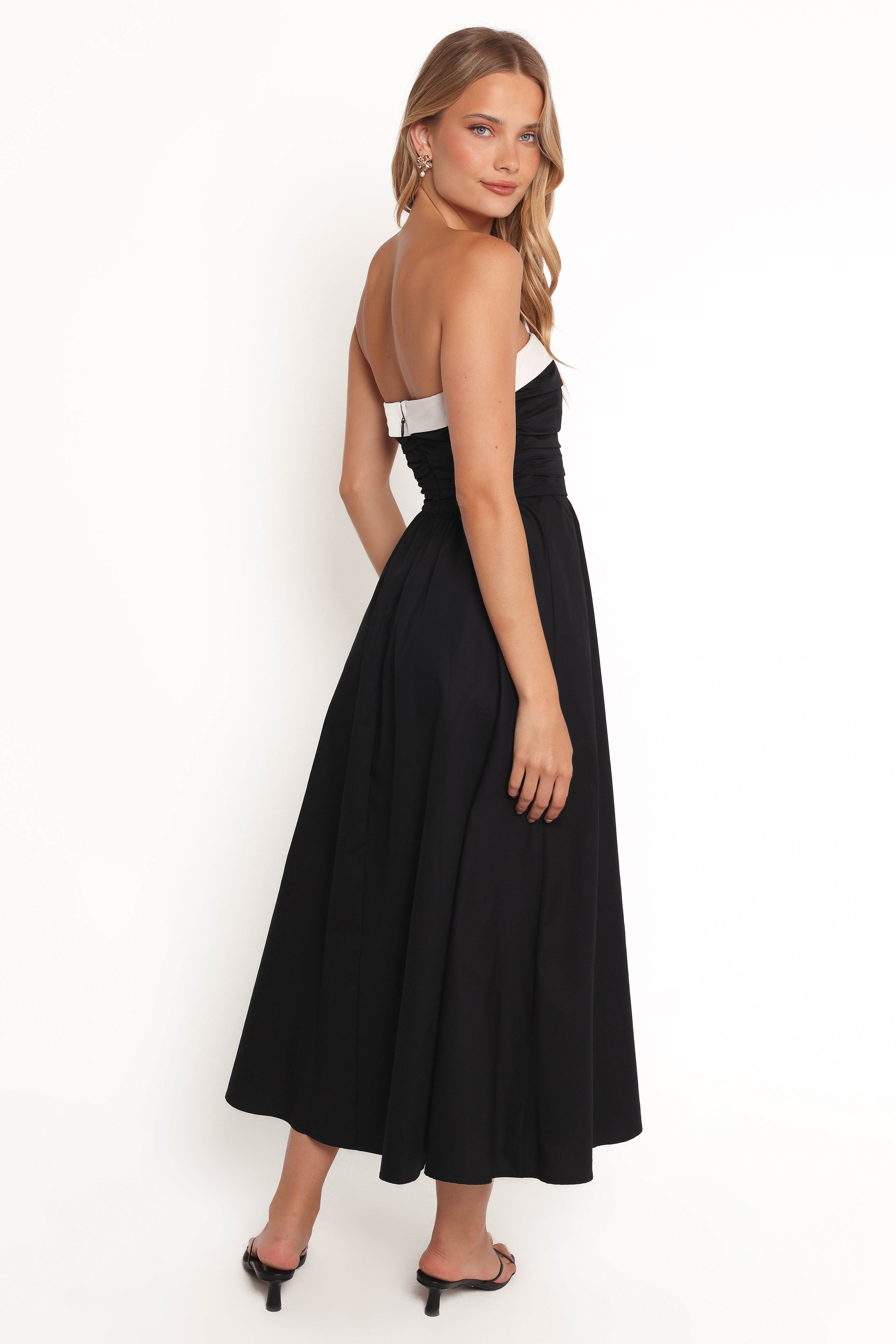 Marais Strapless Midi Dress - Black