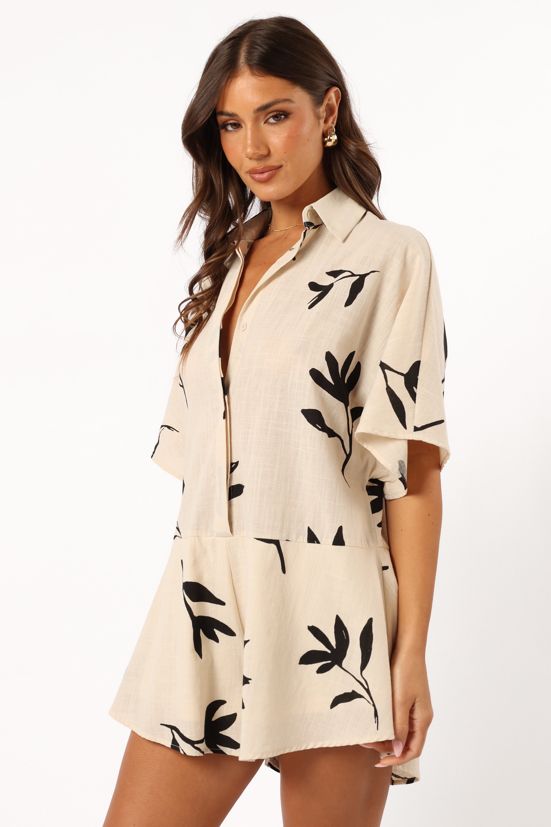 Sebastian Romper - White Black Print