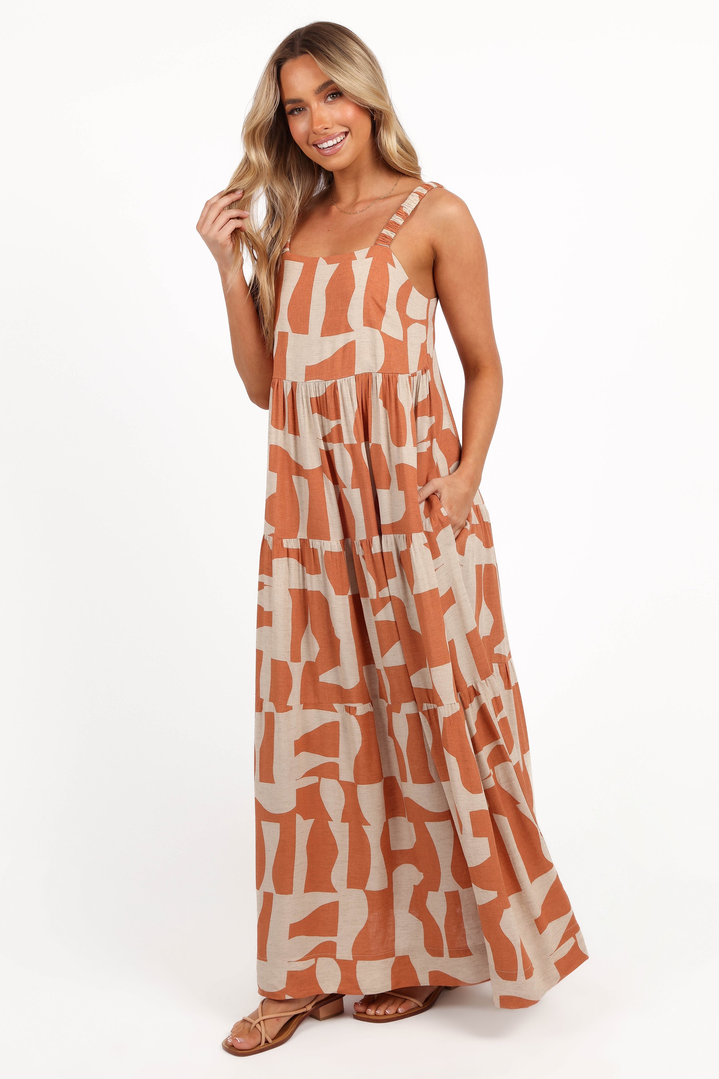 Quincy Maxi Dress - Natural/Camel