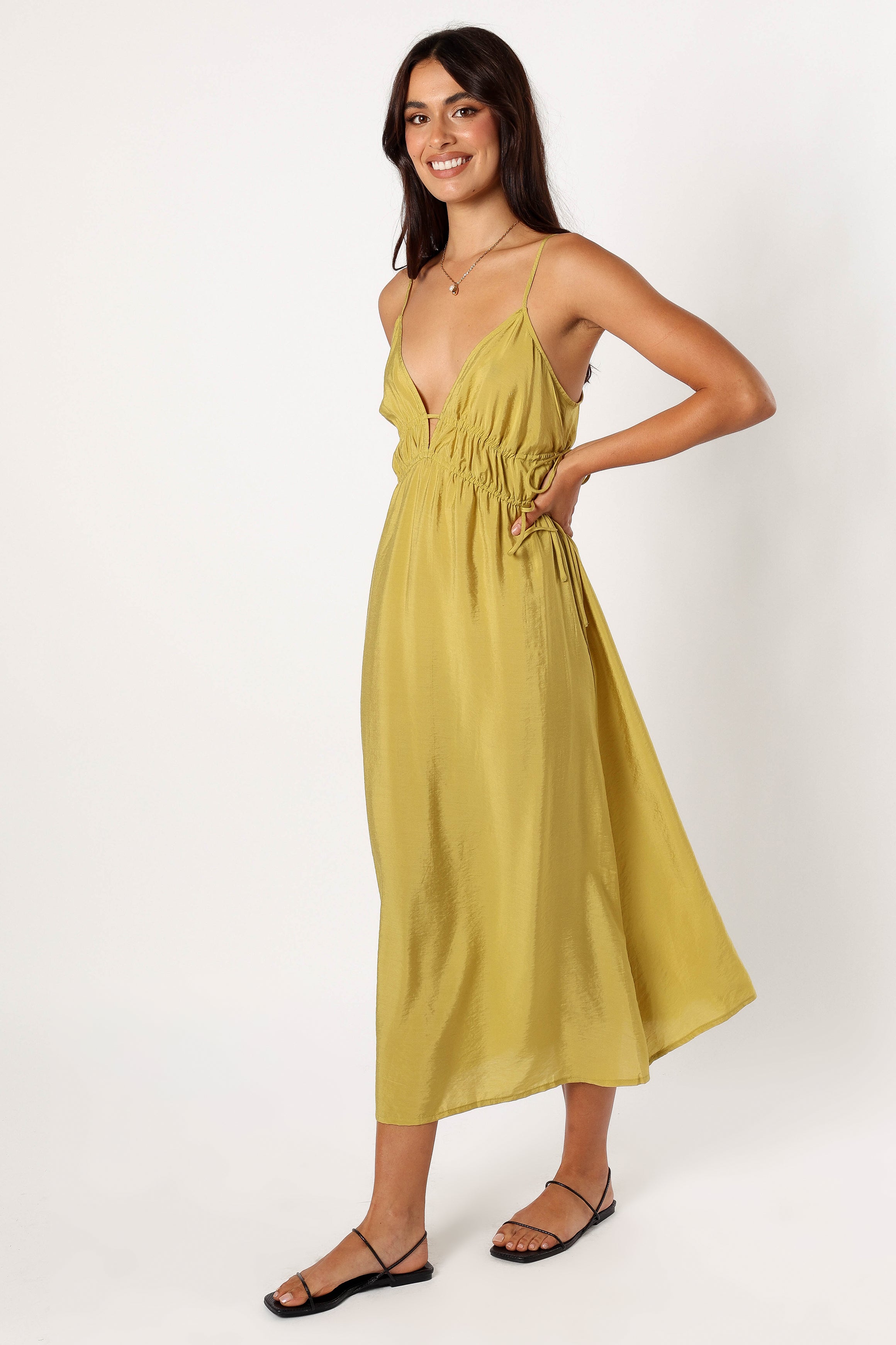 Layton Midi Dress - Olive