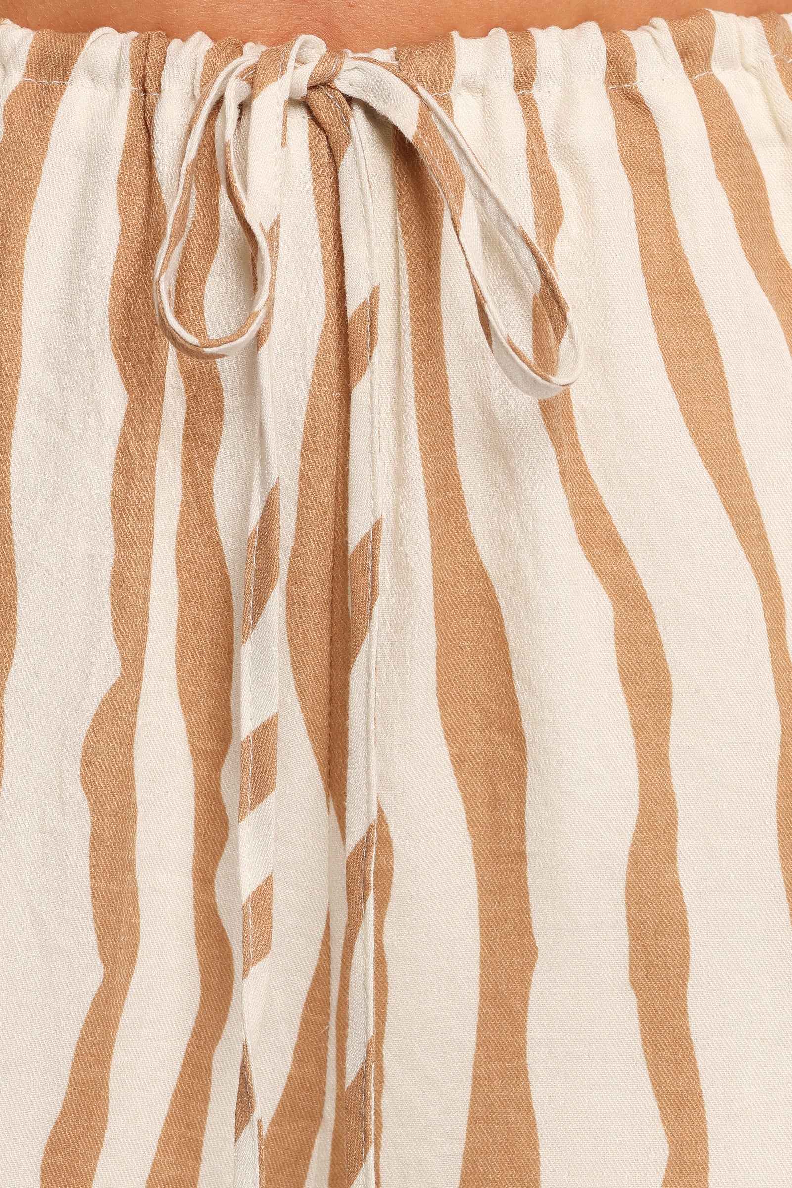 Marmo Tie Vest Top - Tan Stripe