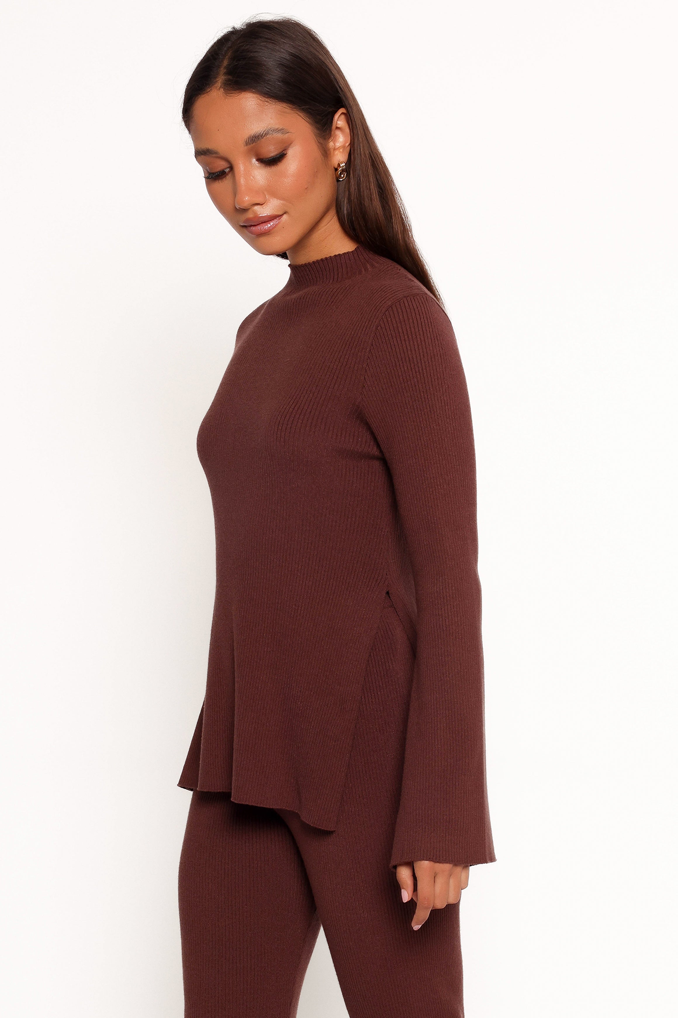 Adrienne Knit Top - Chocolate