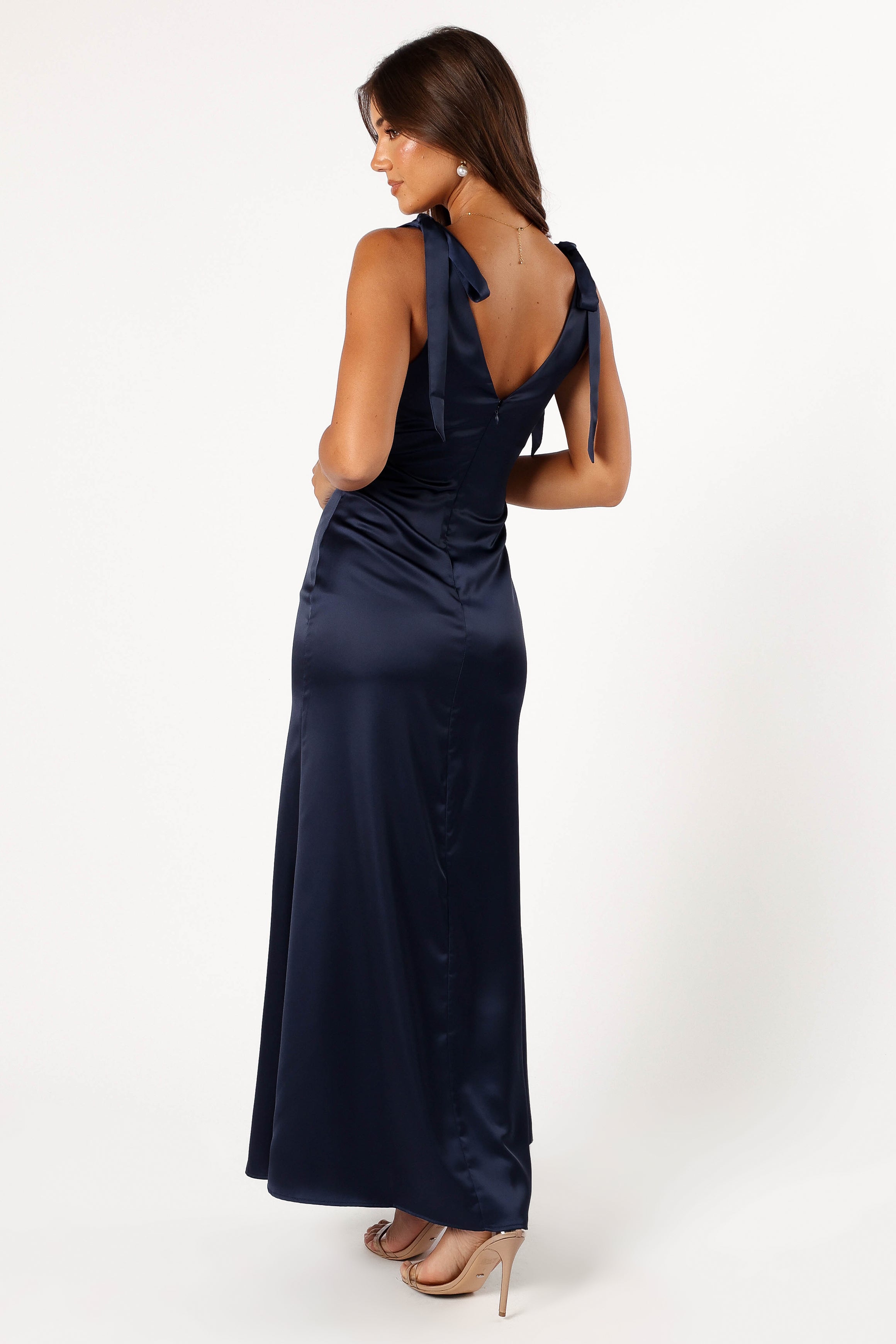 Xavier Bow Shoulder Maxi Dress - Navy