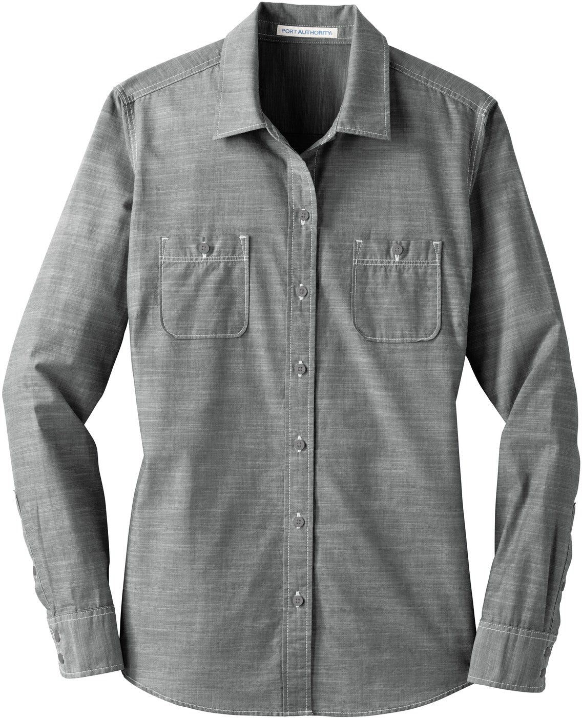 OUTLET-Port Authority Ladies Slub Chambray Shirt