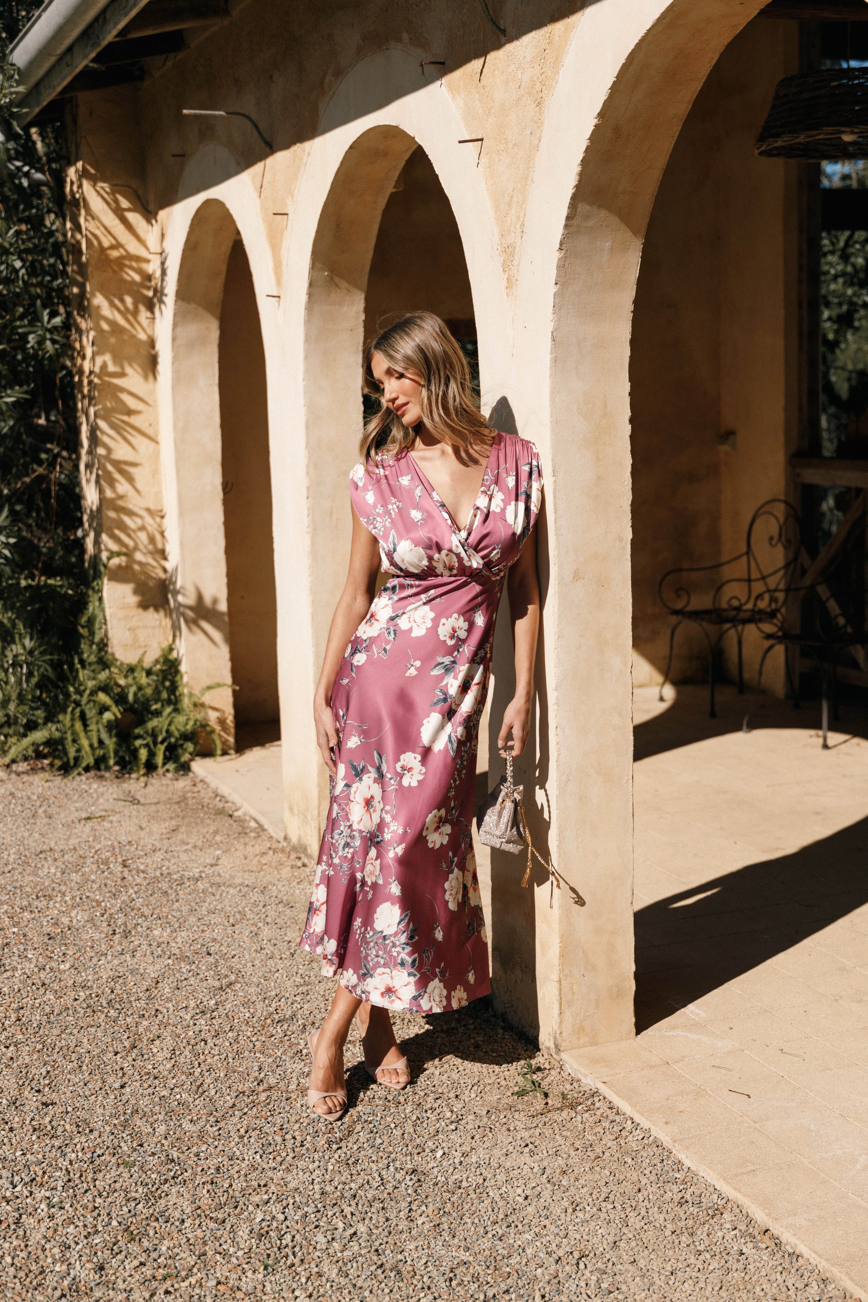 Amarlee Maxi Dress - Dark Rose Floral