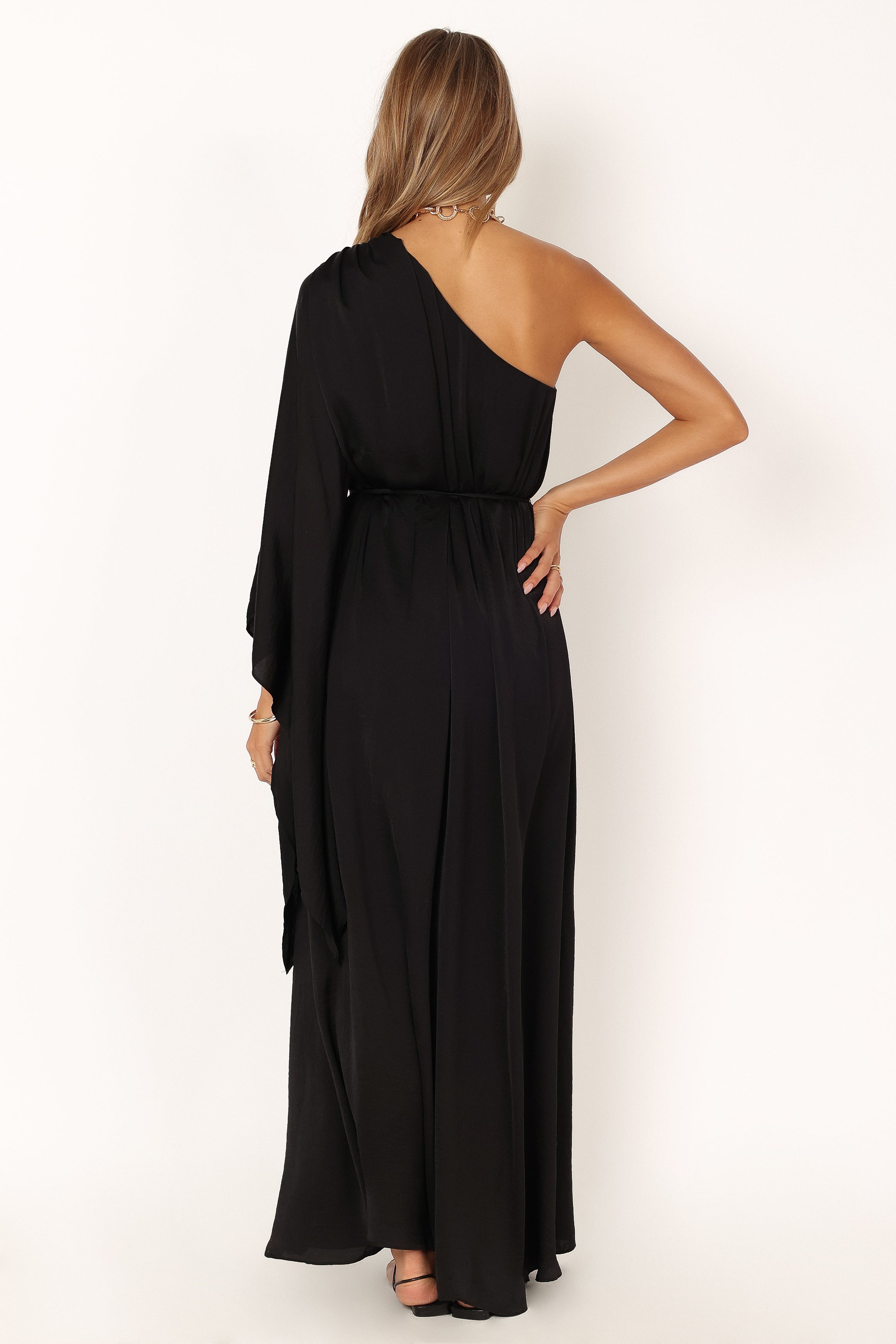 Matilda One Shoulder Maxi Dress - Black