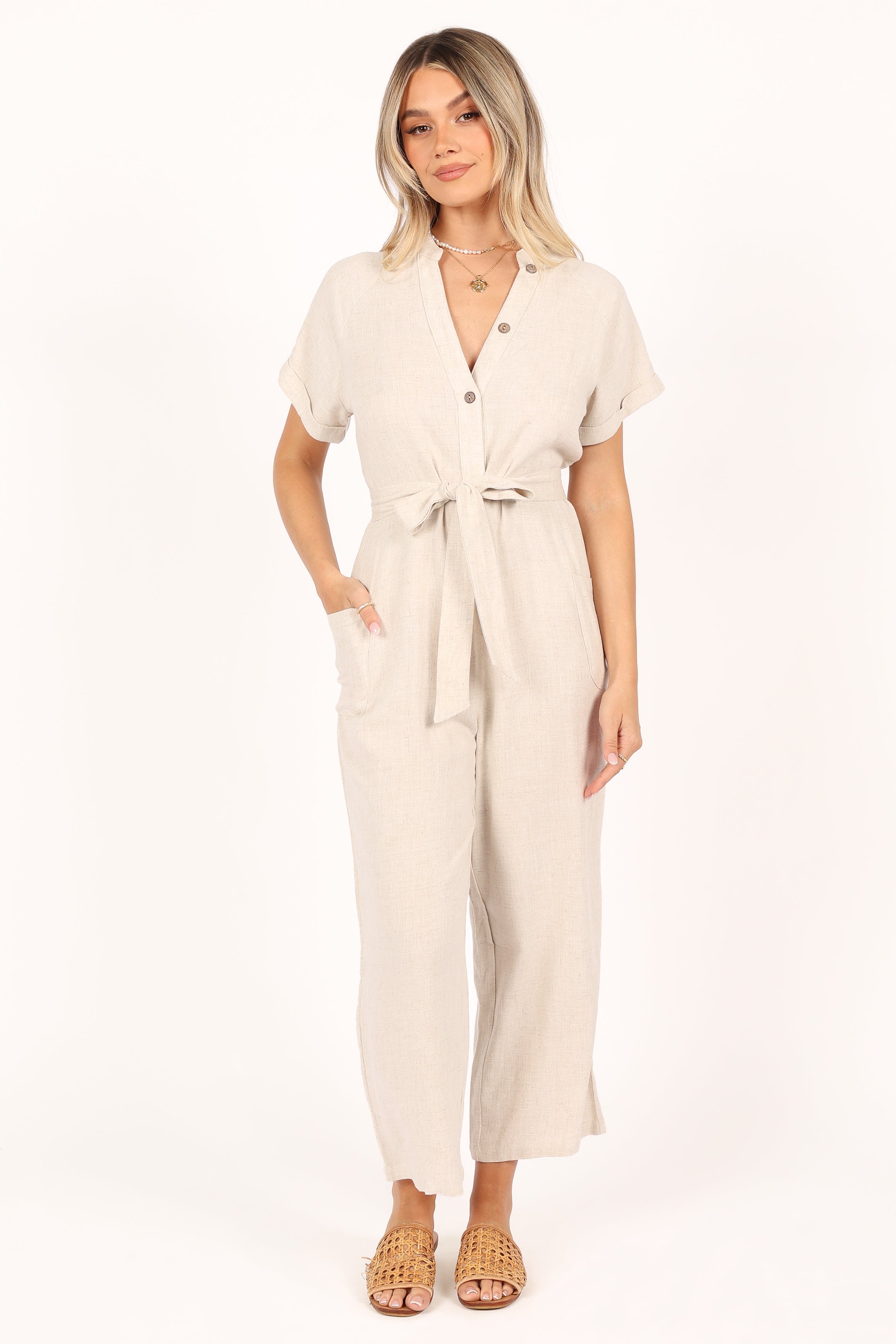 Archie Jumpsuit - Oat