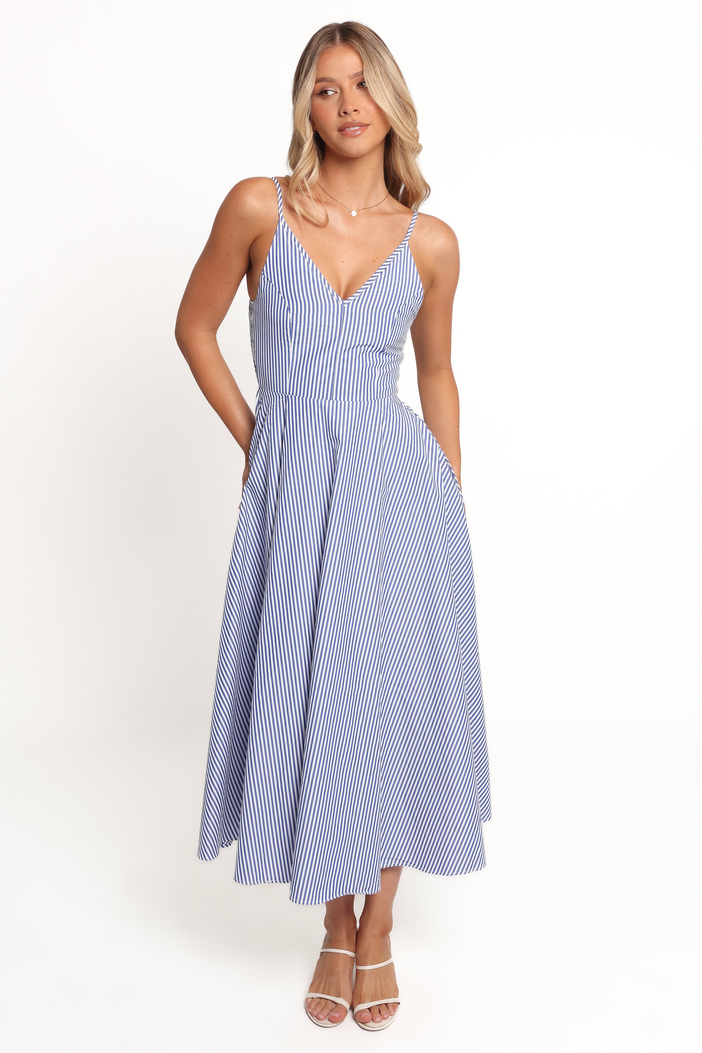 Romilly Strappy Maxi Dress - Light Blue