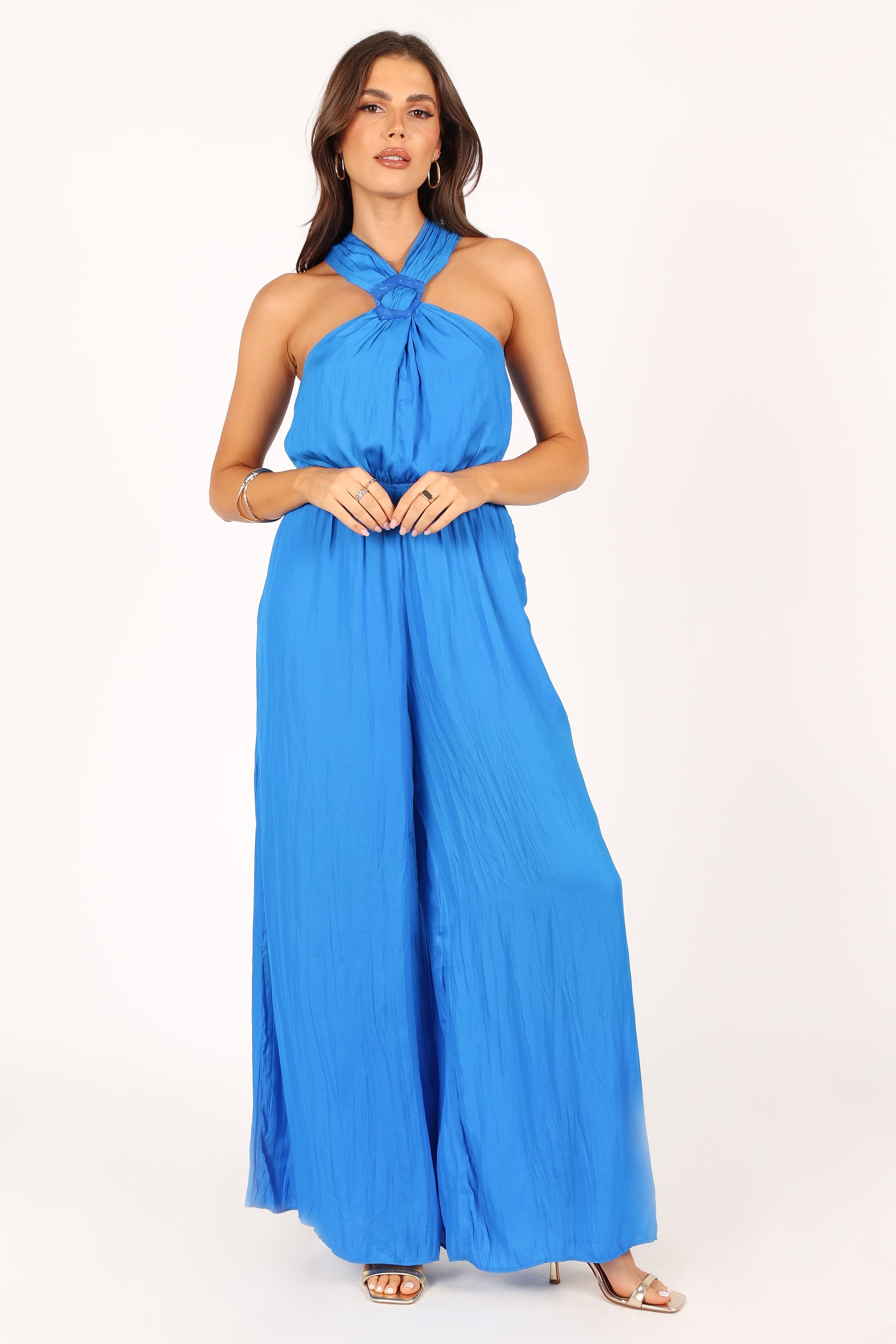 Dylan Wide Leg Jumpsuit - Blue