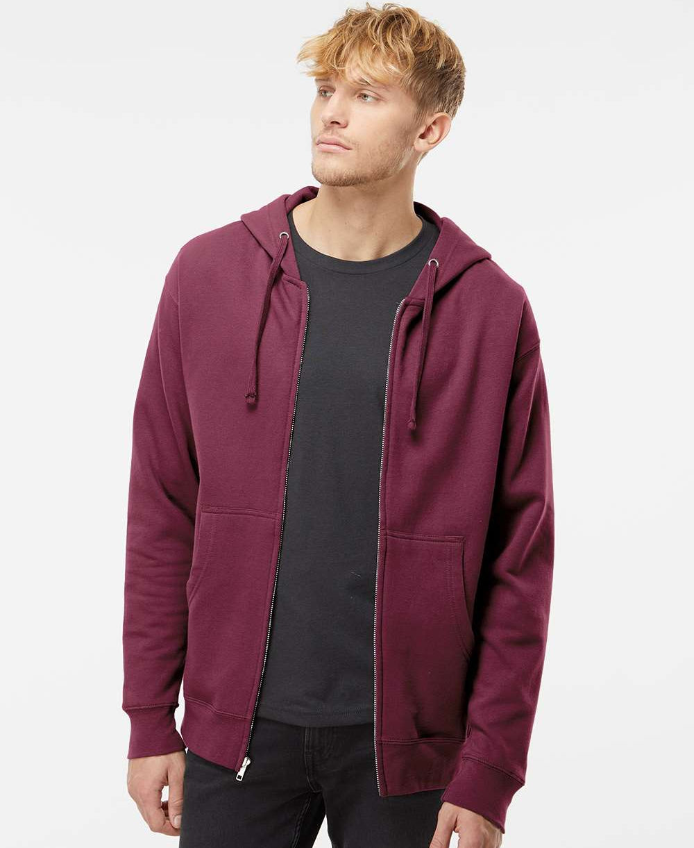 OUTLET-Independent Trading Co. Midweight Full-Zip Hooded Sweatshirt