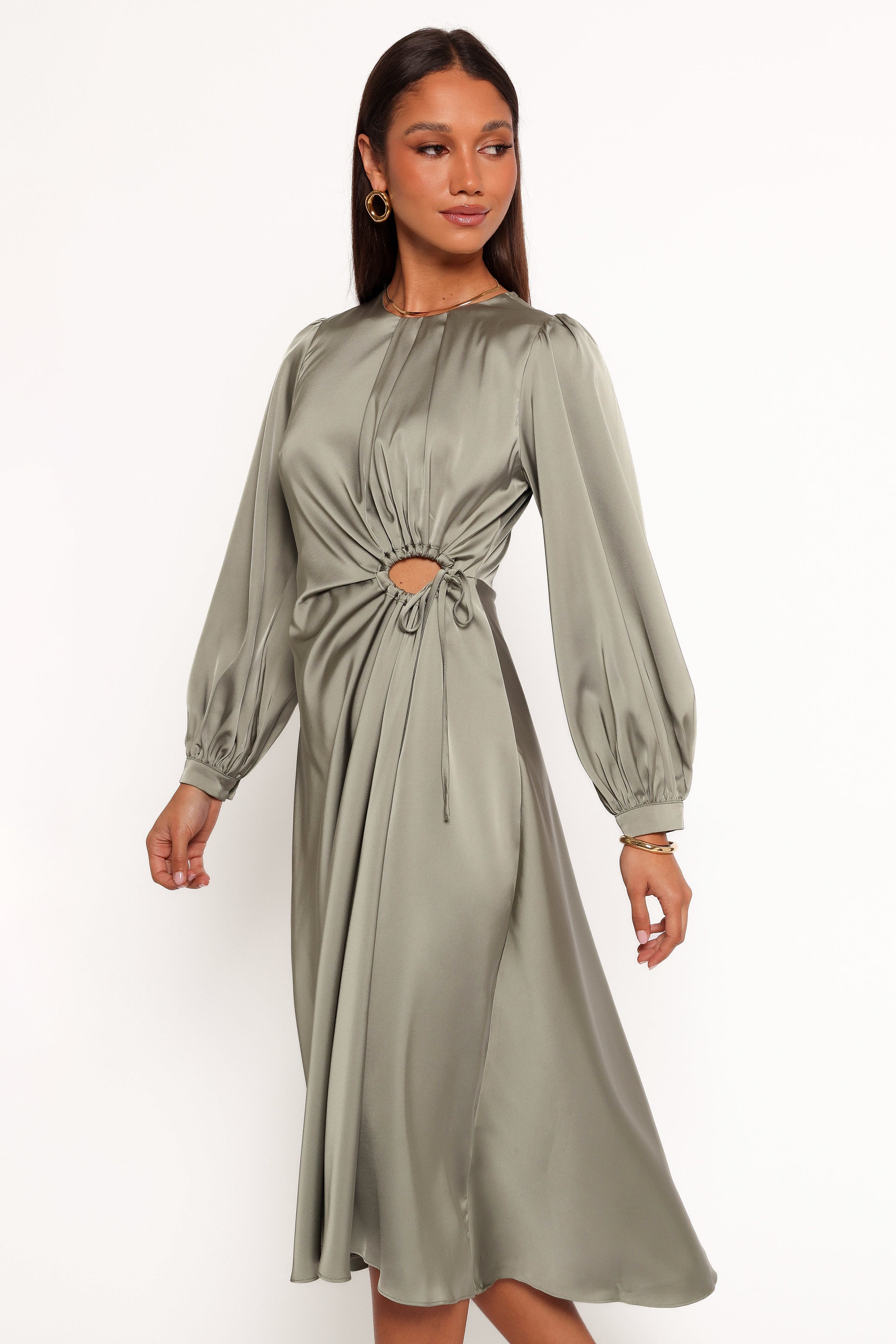 Windsor Long Sleeve Maxi Dress - Olive