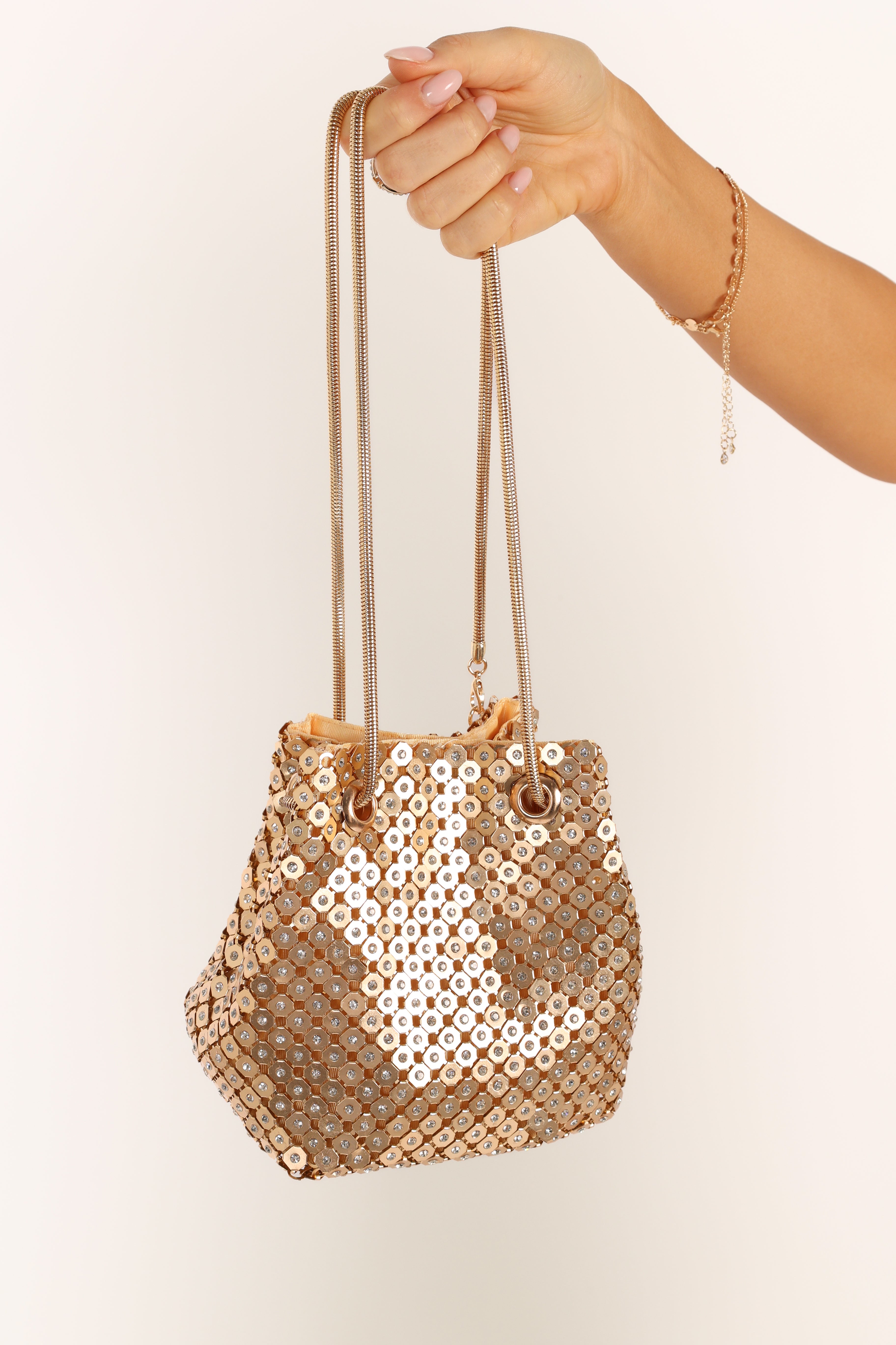 Valentina Embellished Bag - Gold