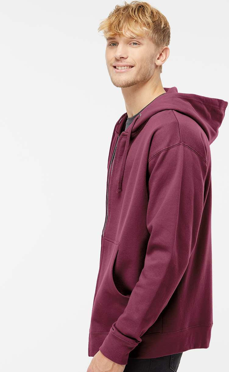 OUTLET-Independent Trading Co. Midweight Full-Zip Hooded Sweatshirt