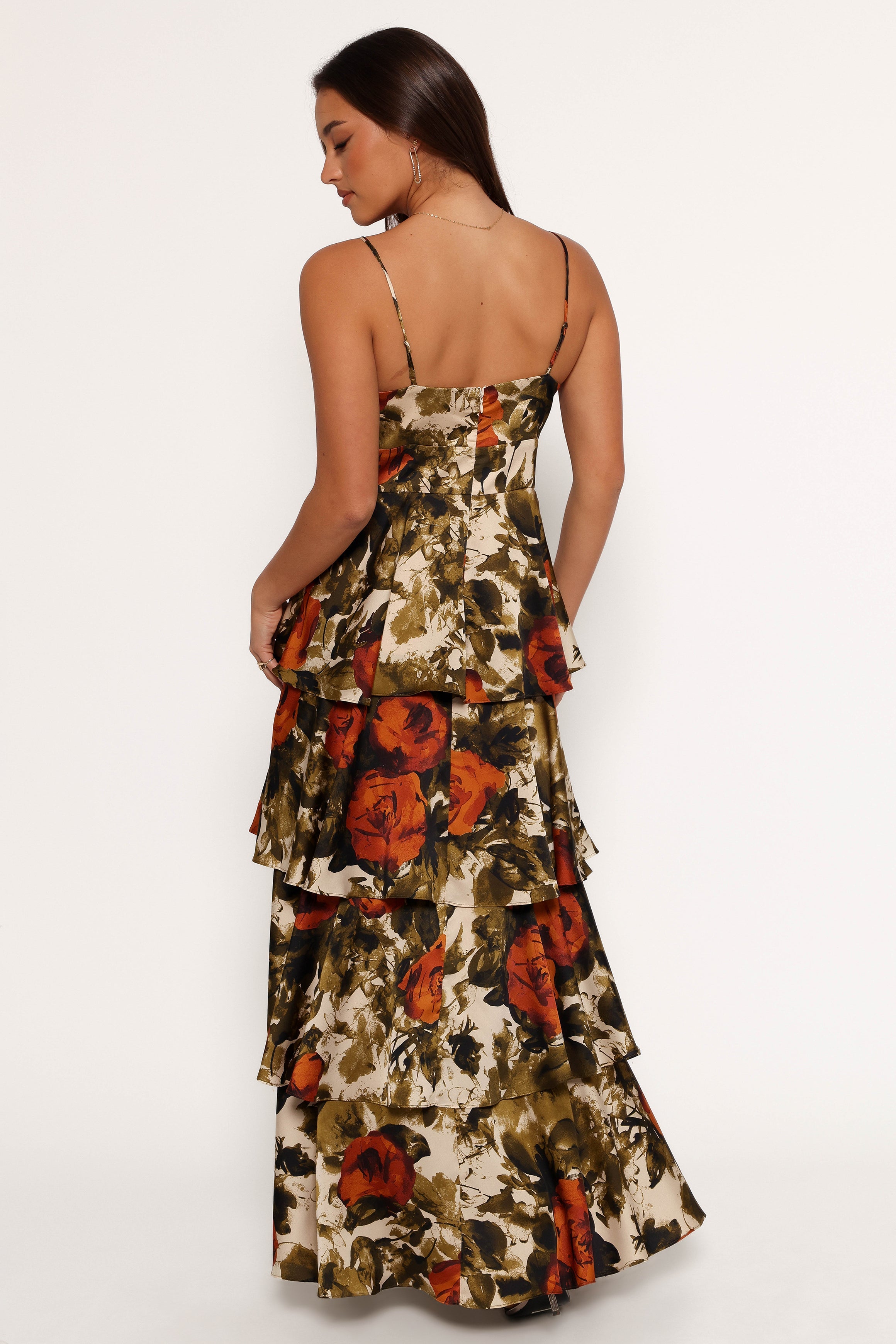 Benny Maxi Dress - Rust/Olive