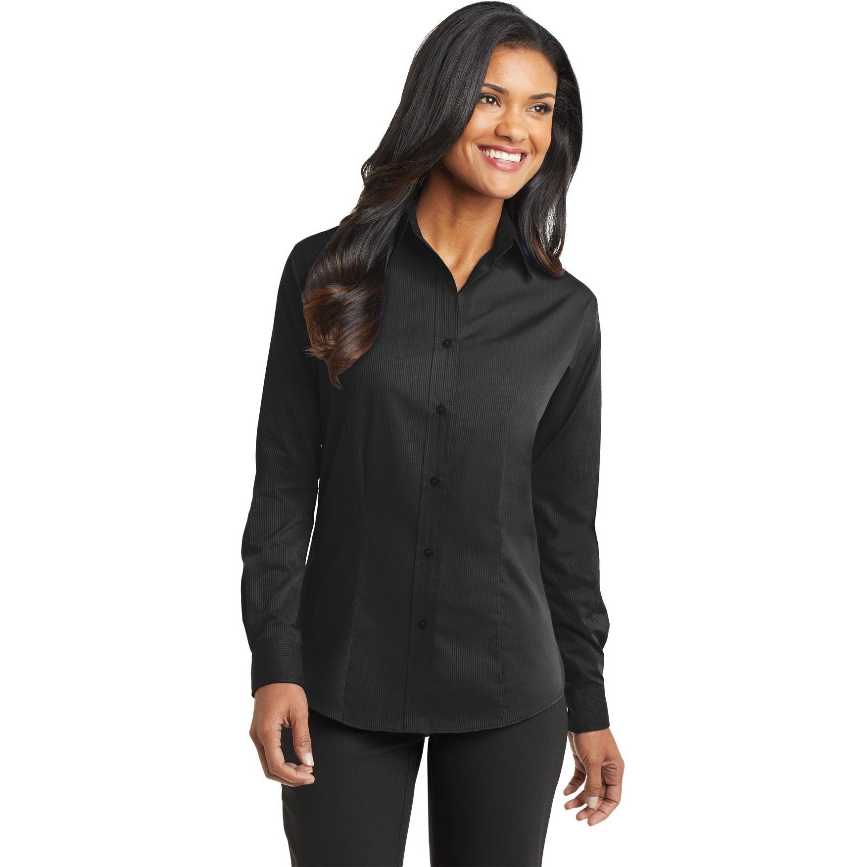 CLOSEOUT - Port Authority Ladies Tonal Pattern Easy Care Shirt