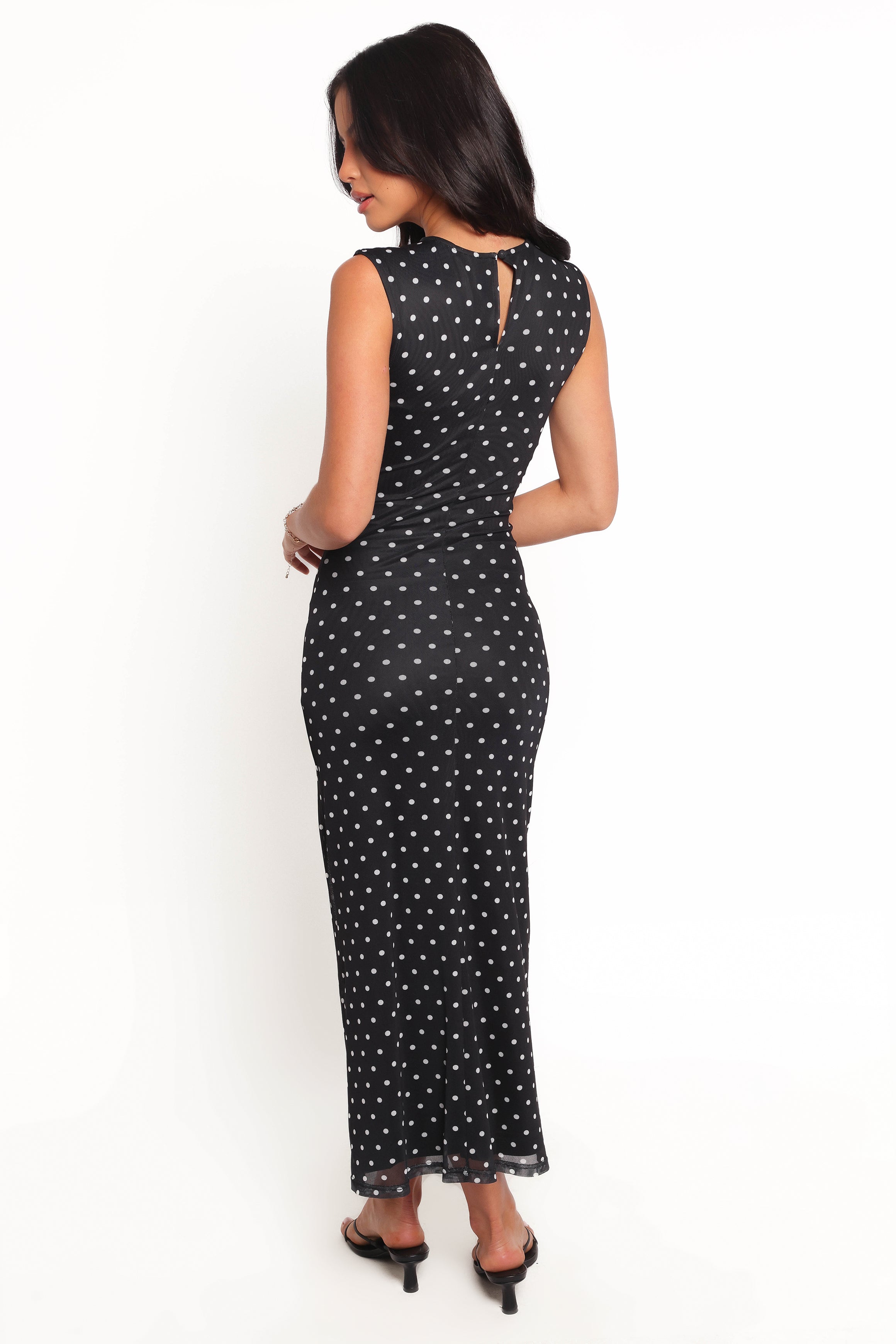 Drea Maxi Dress - Black Polka Dot