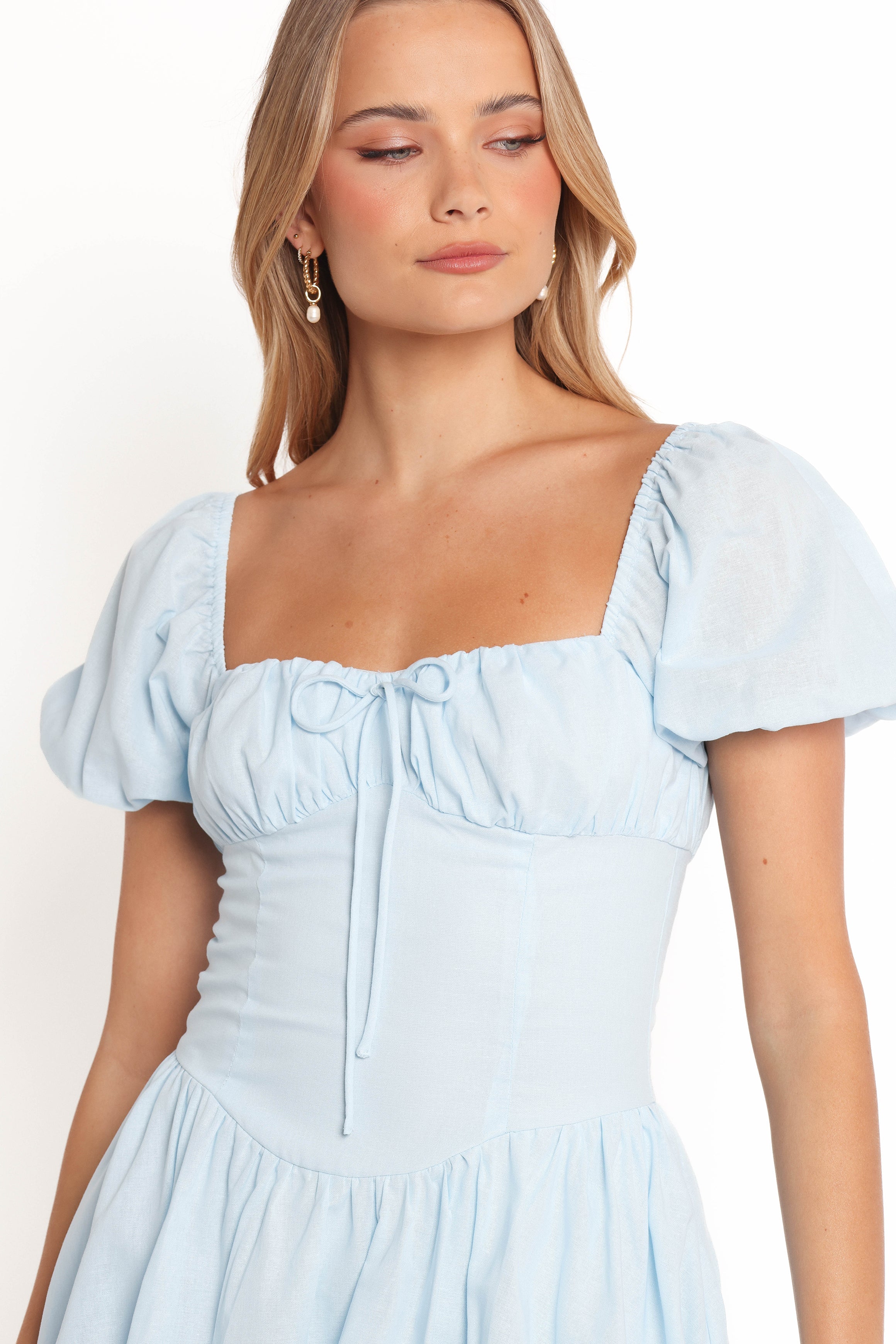 Leane Mini Dress - Soft Blue