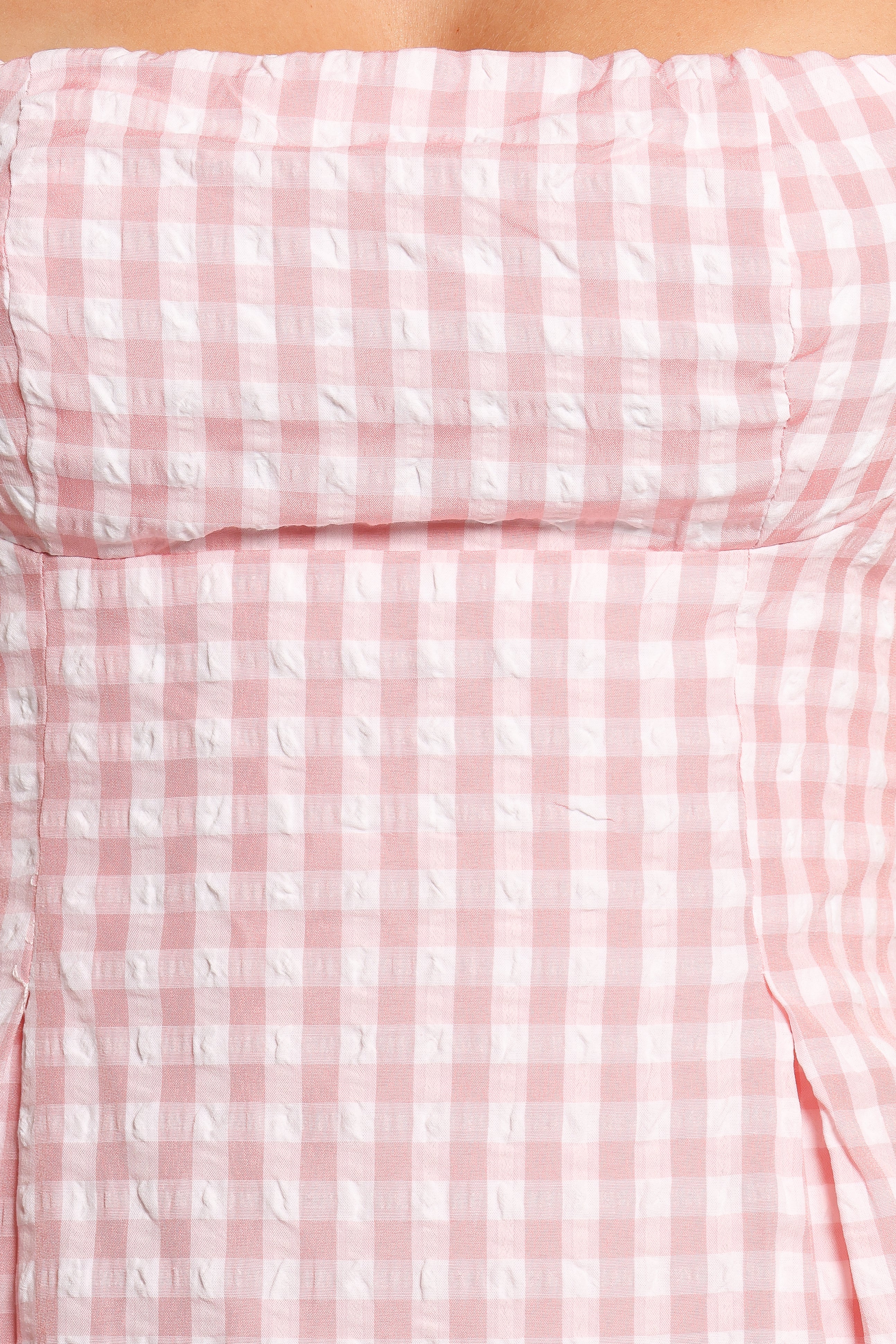 Althea Mini Dress - Pink Gingham