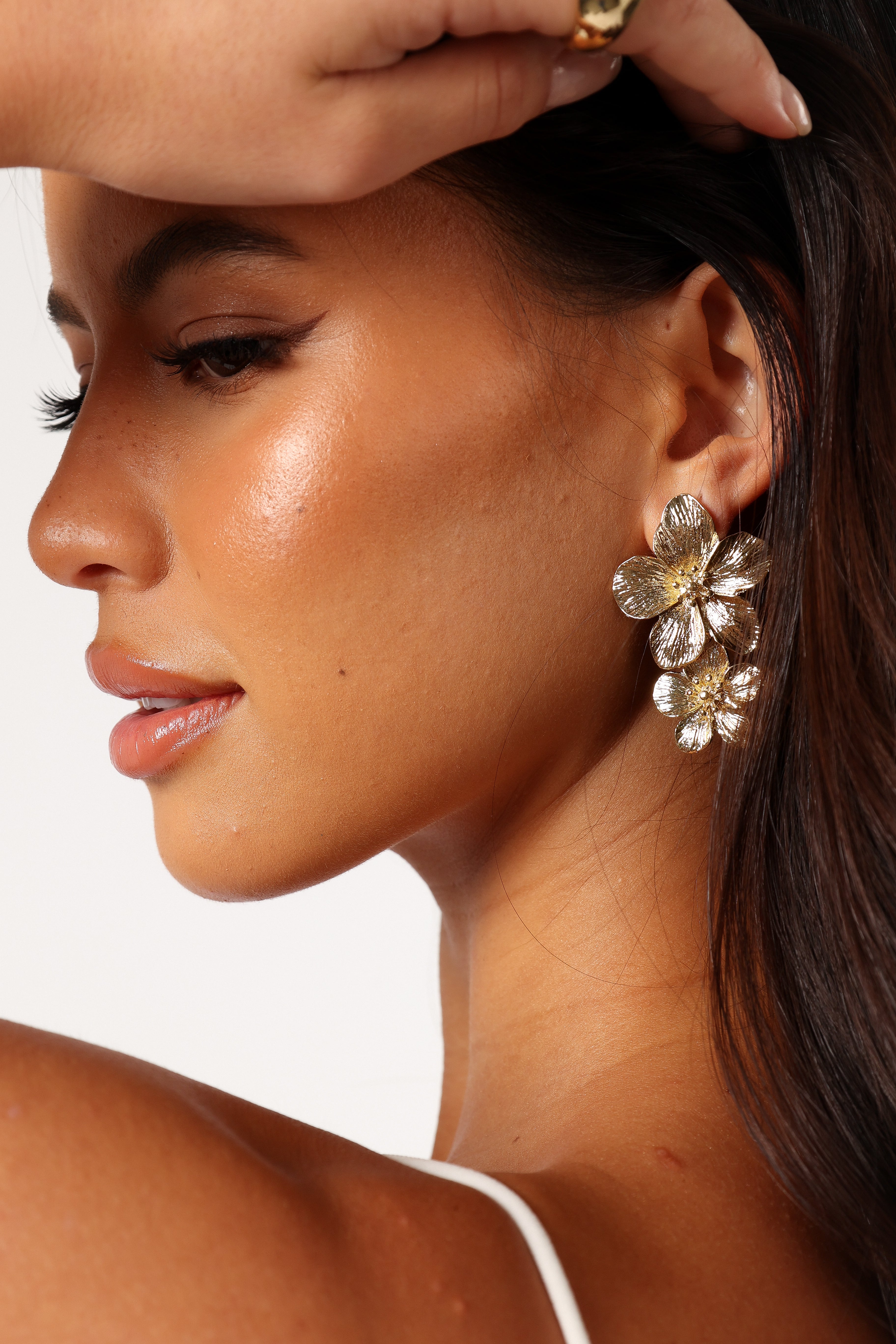 Alexa Flower Earrings - Gold