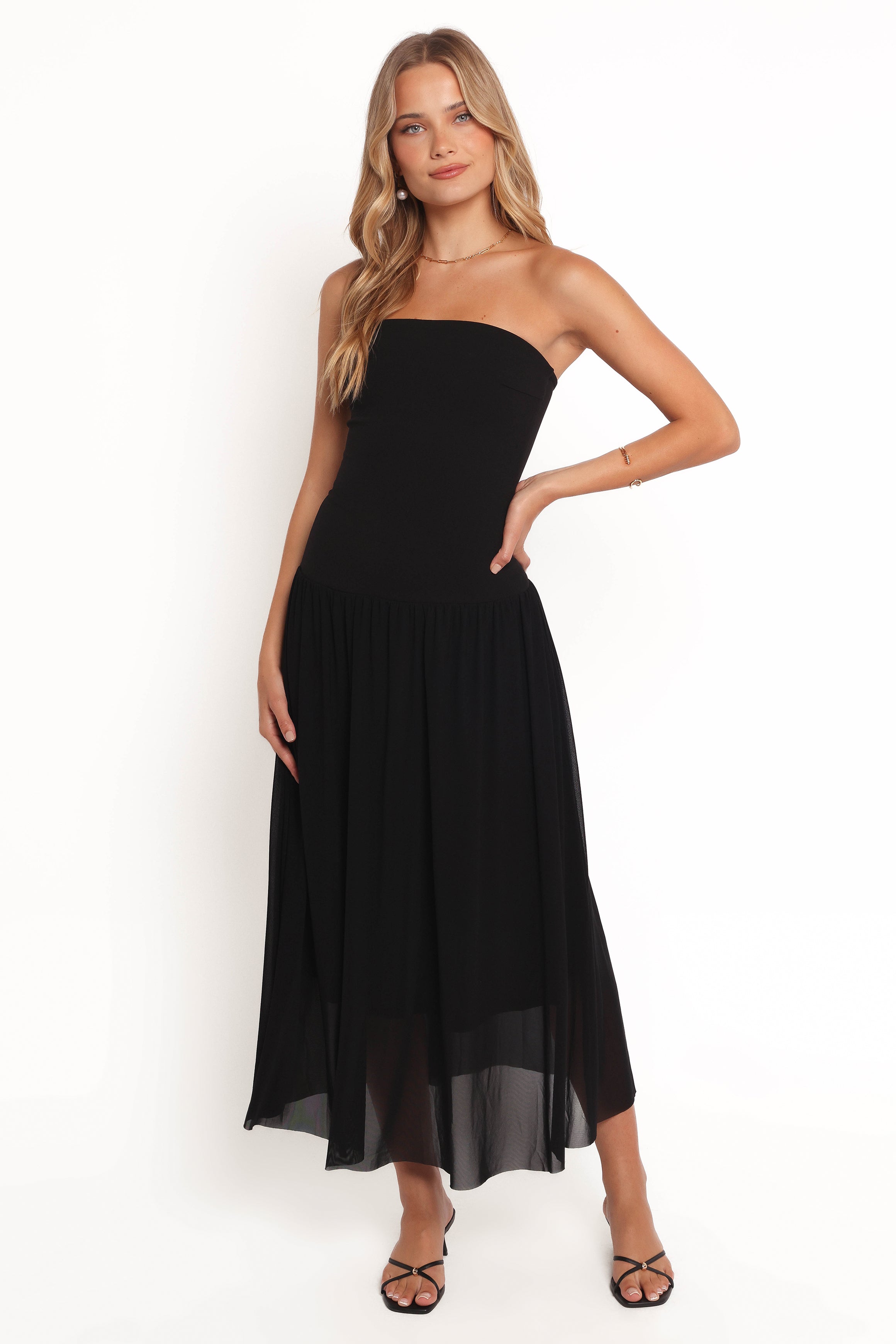 Caitie Midi Dress - Black