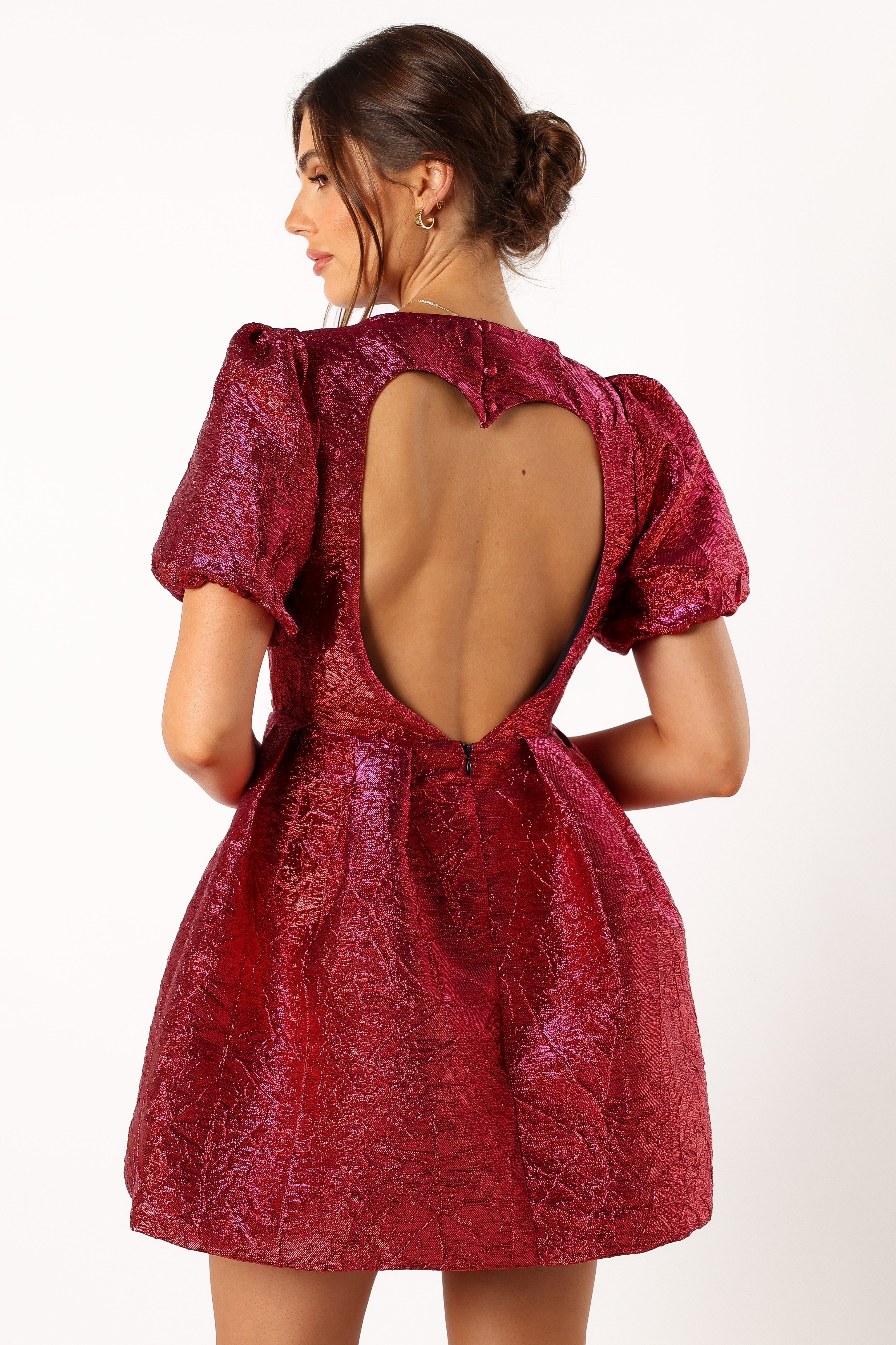 Jadore Mini Dress - Red Magenta