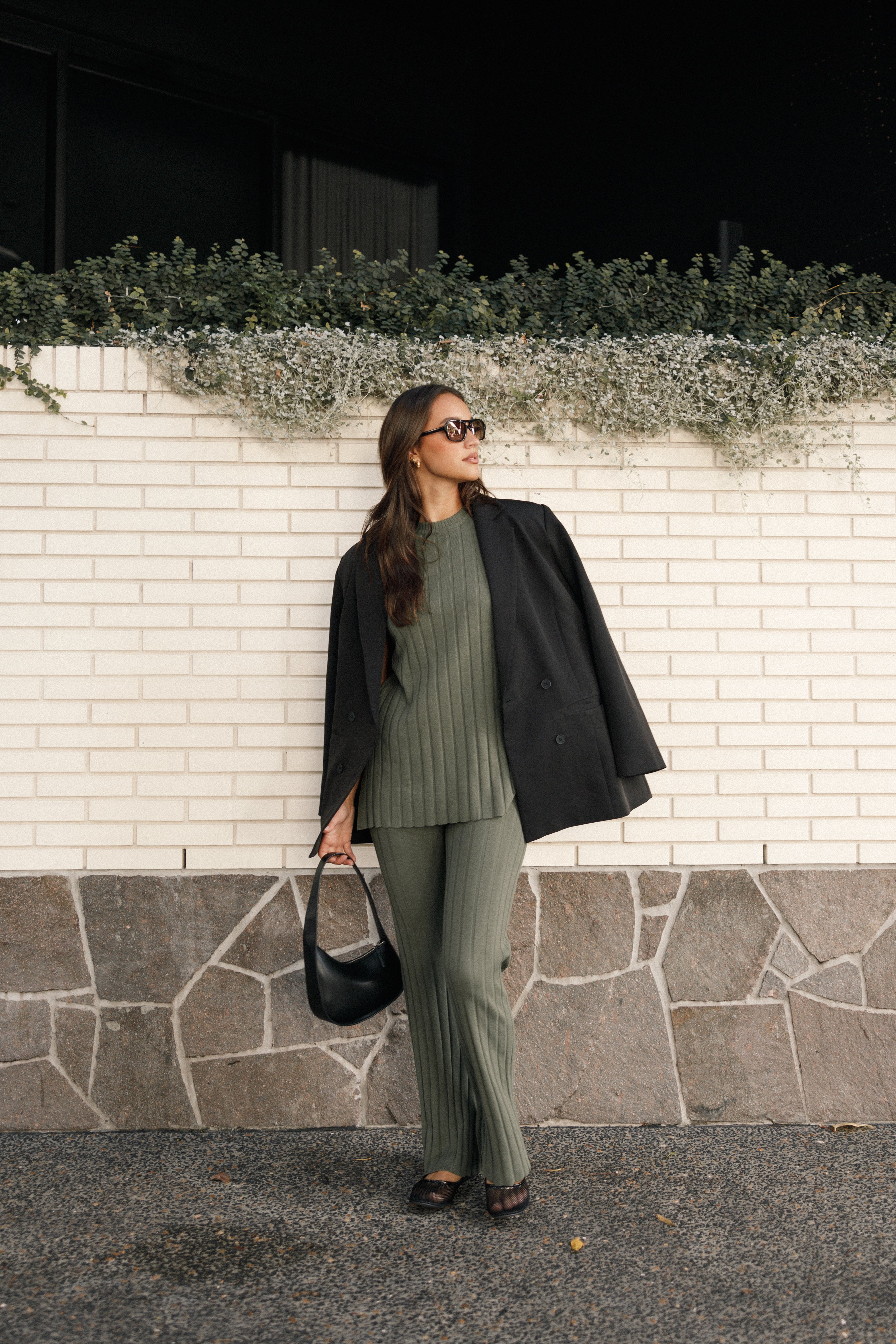 Silvie Knitted Set - Olive