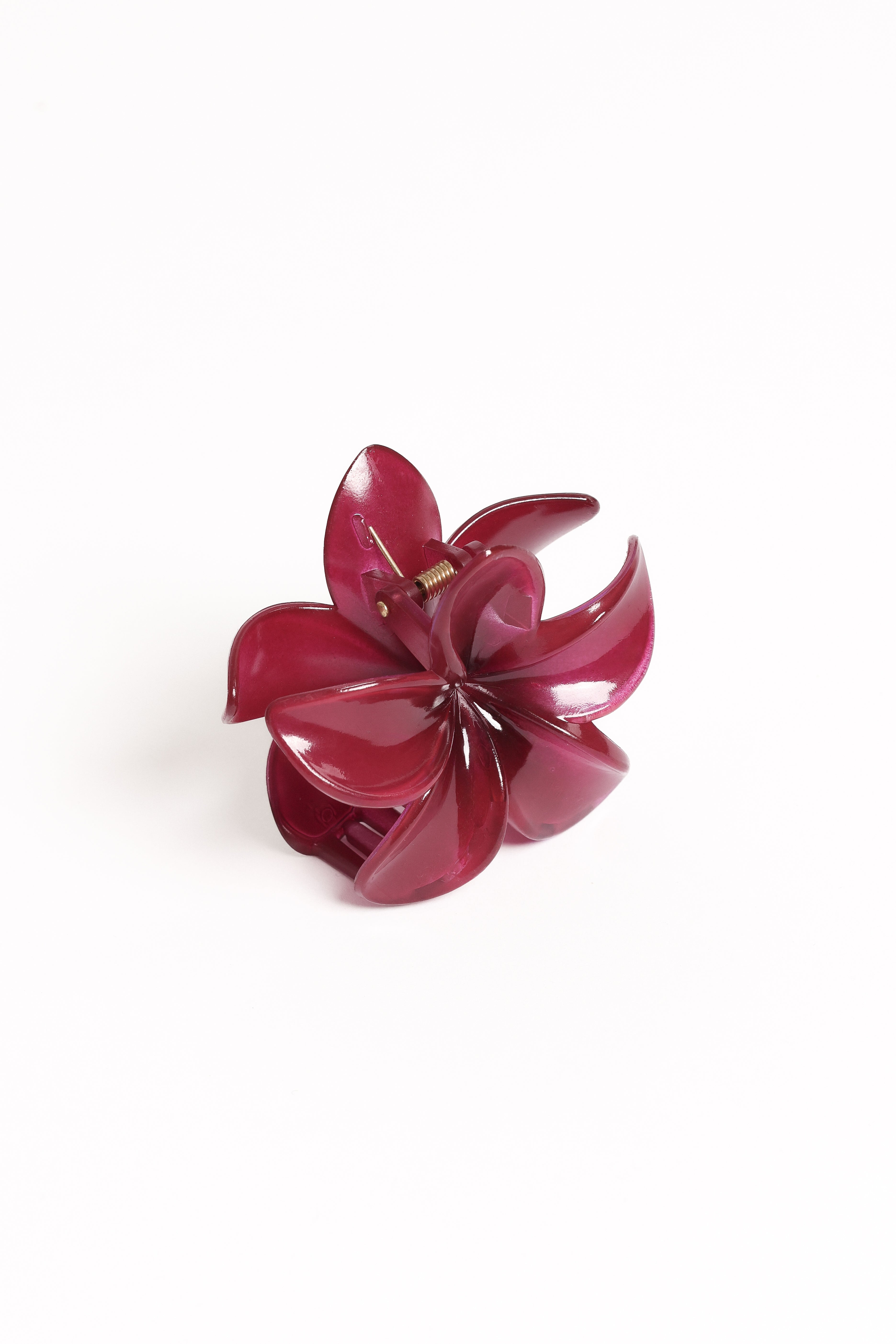 Marissa Flower Hair Clip - Wine