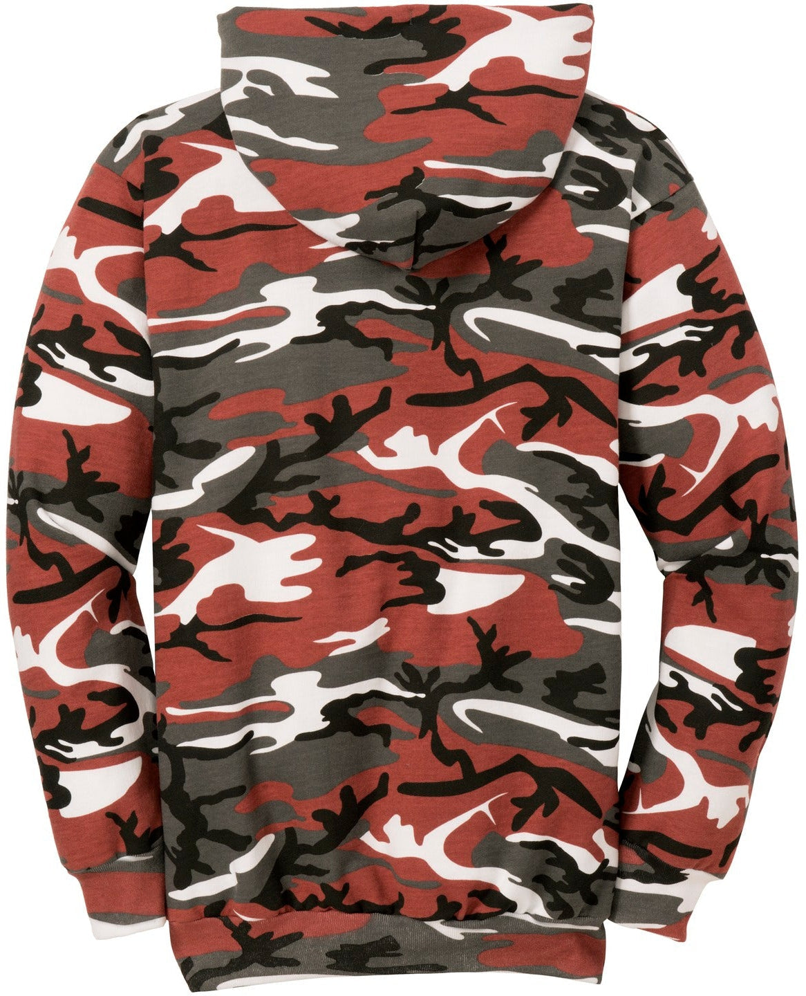 OUTLET-Port & Company Core Fleece Camo Pullover Hooded Sweatshirt