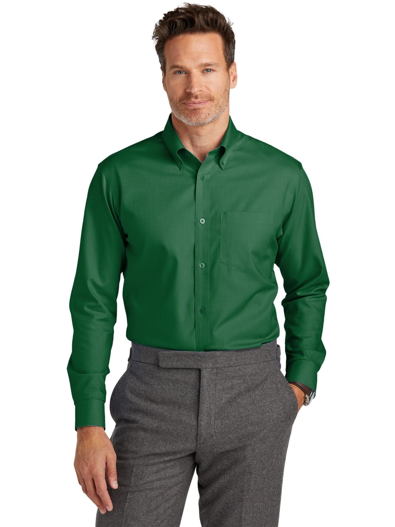 OUTLET-Brooks Brothers Wrinkle-Free Stretch Nailhead Shirt