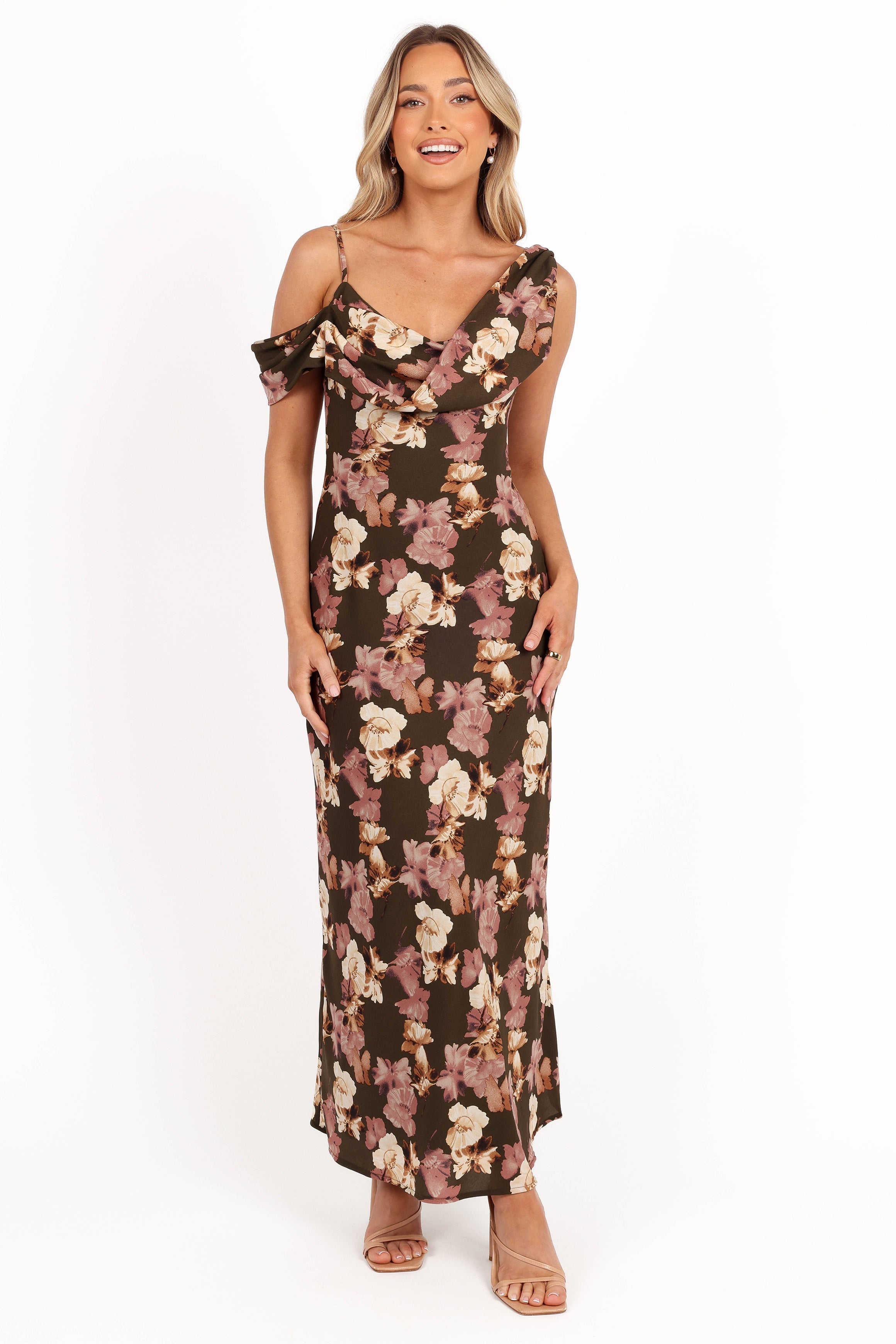 Kamryn Midi Dress - Olive Floral