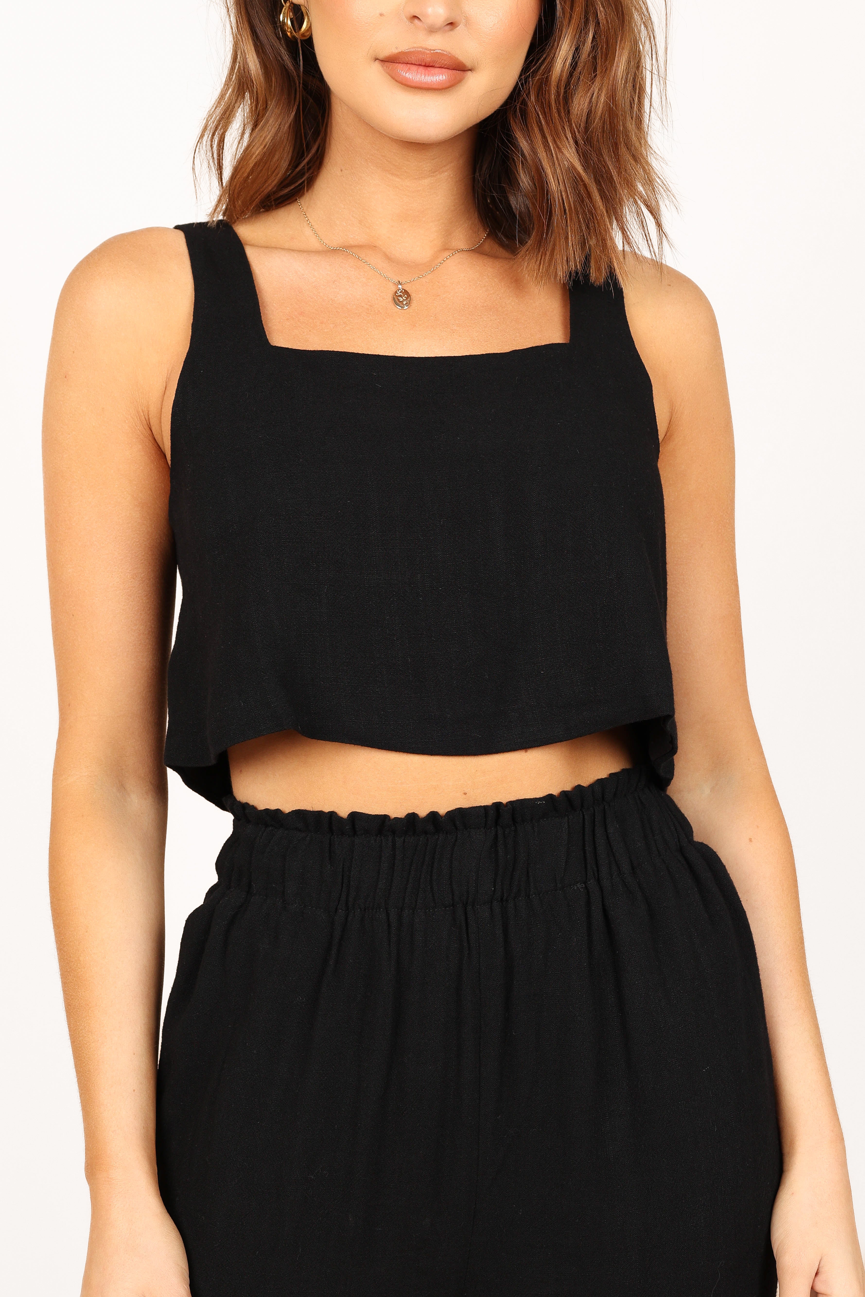 Eleanor Cropped Top - Black