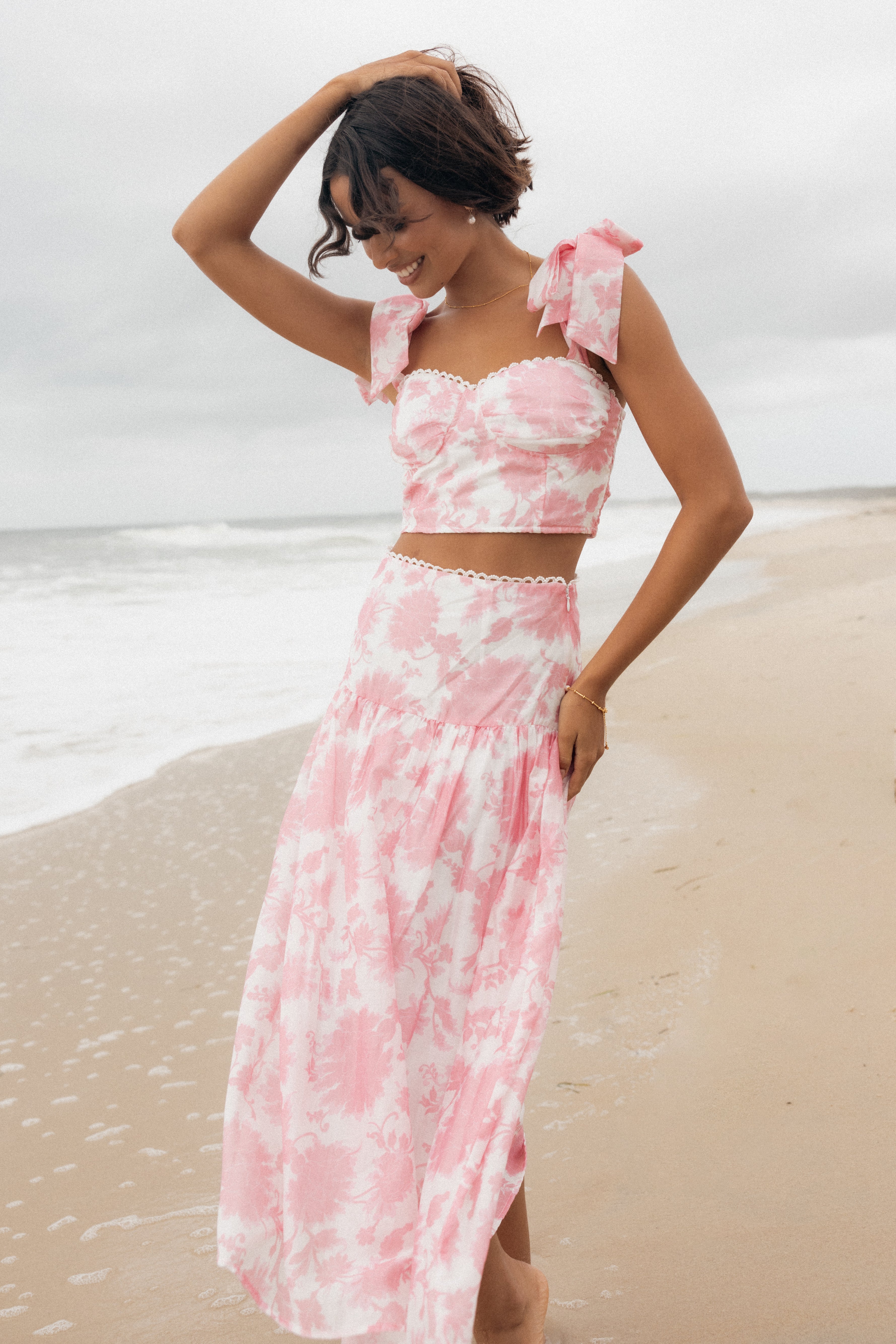 Elle Two Piece Set - Pink Floral