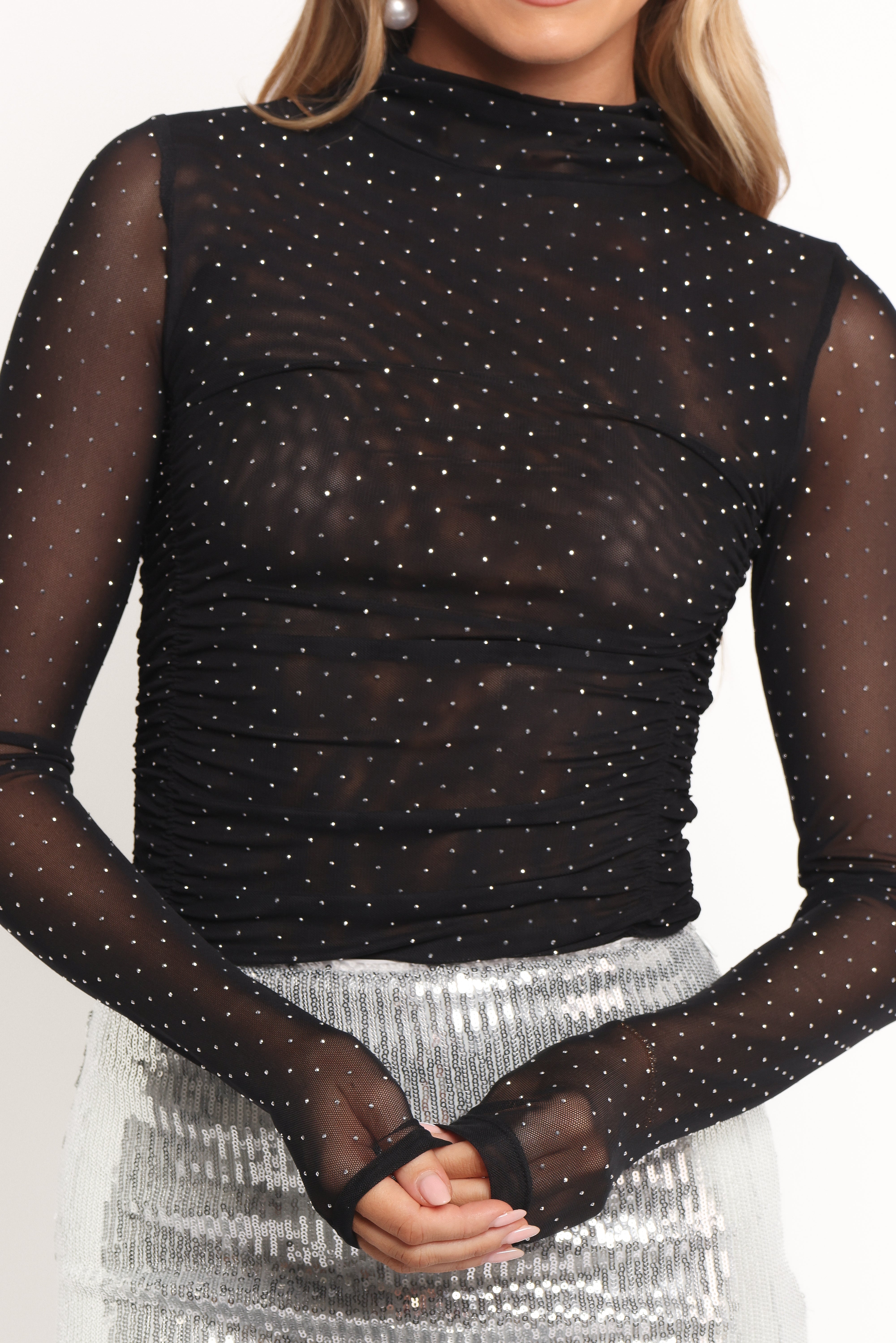 Hia Mesh Top - Black