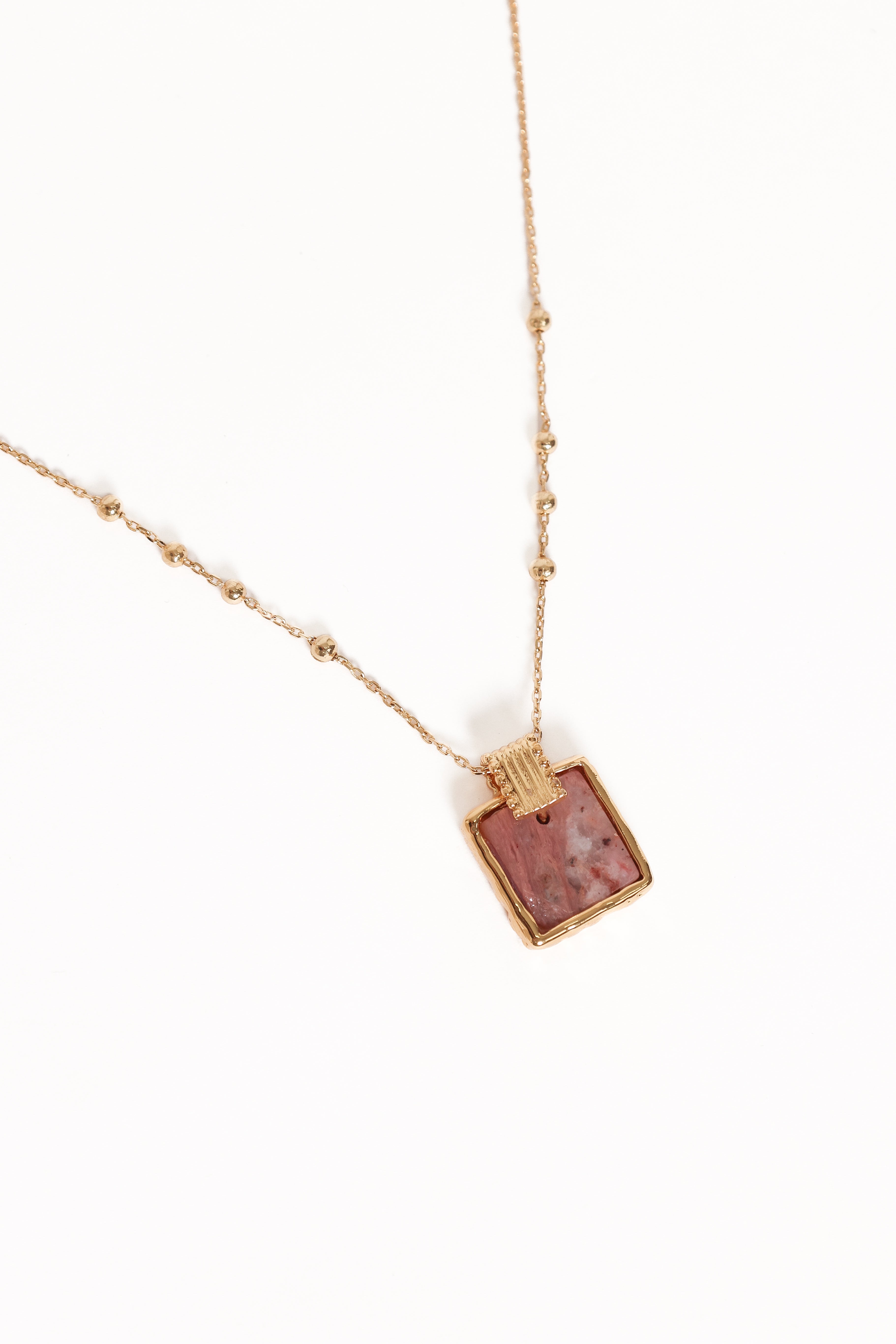 Rosie Necklace - Gold/Pink