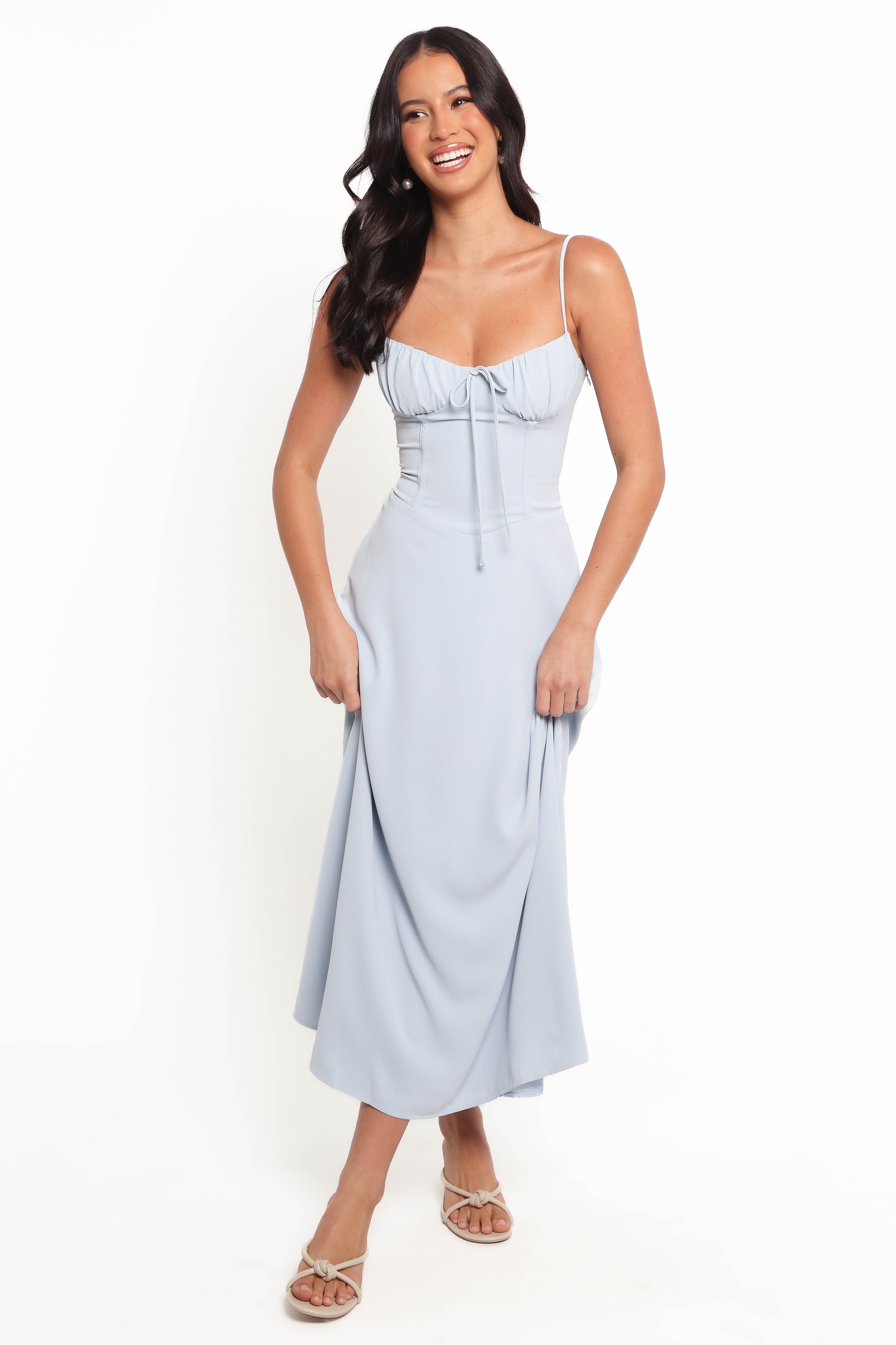 Nadina Midi Dress - Soft Blue