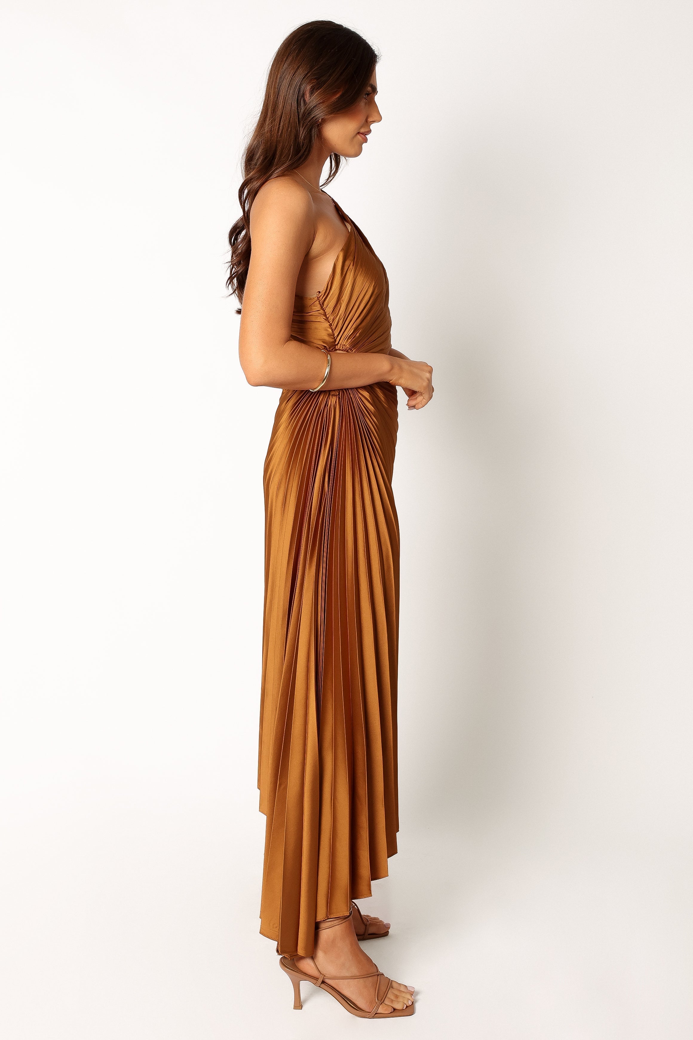 Kleo One Shoulder Maxi Dress - Golden Ochre