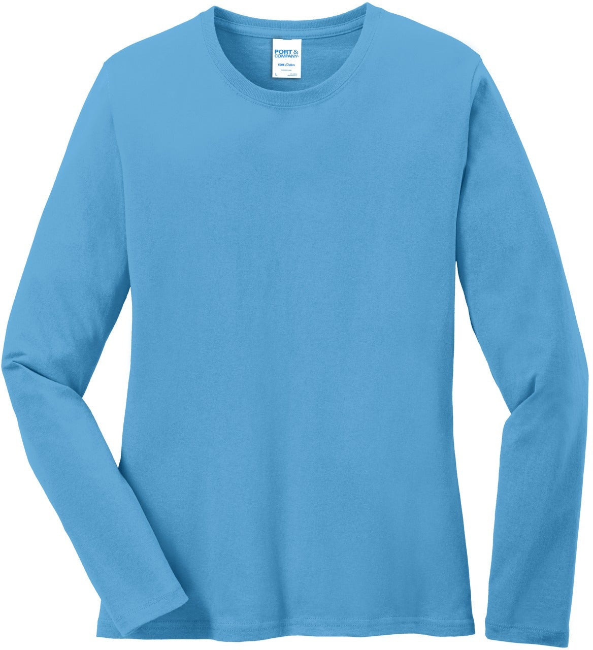 OUTLET-Port & Company Ladies Long Sleeve Cotton T-Shirt