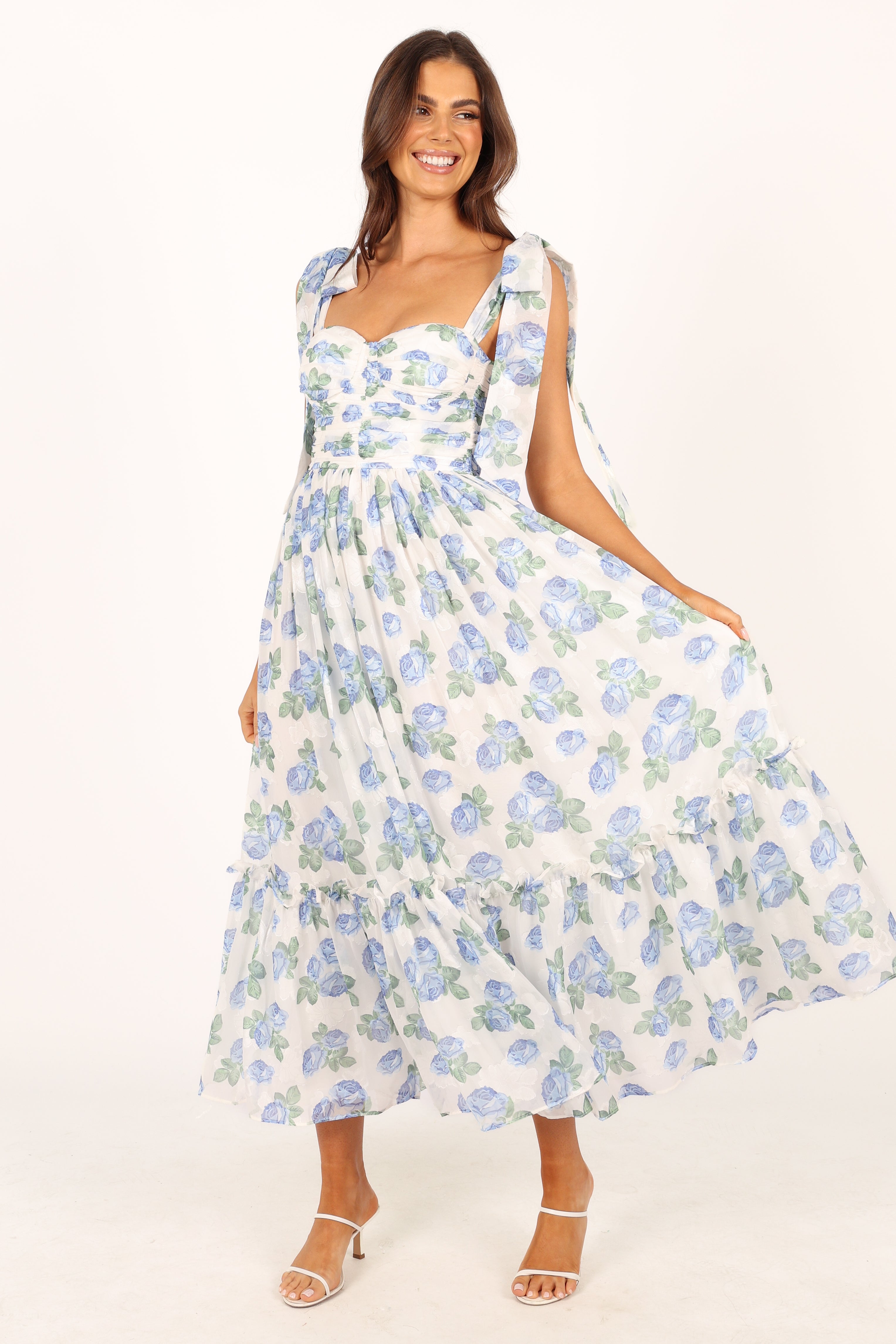 Floret Midi Dress - Blue