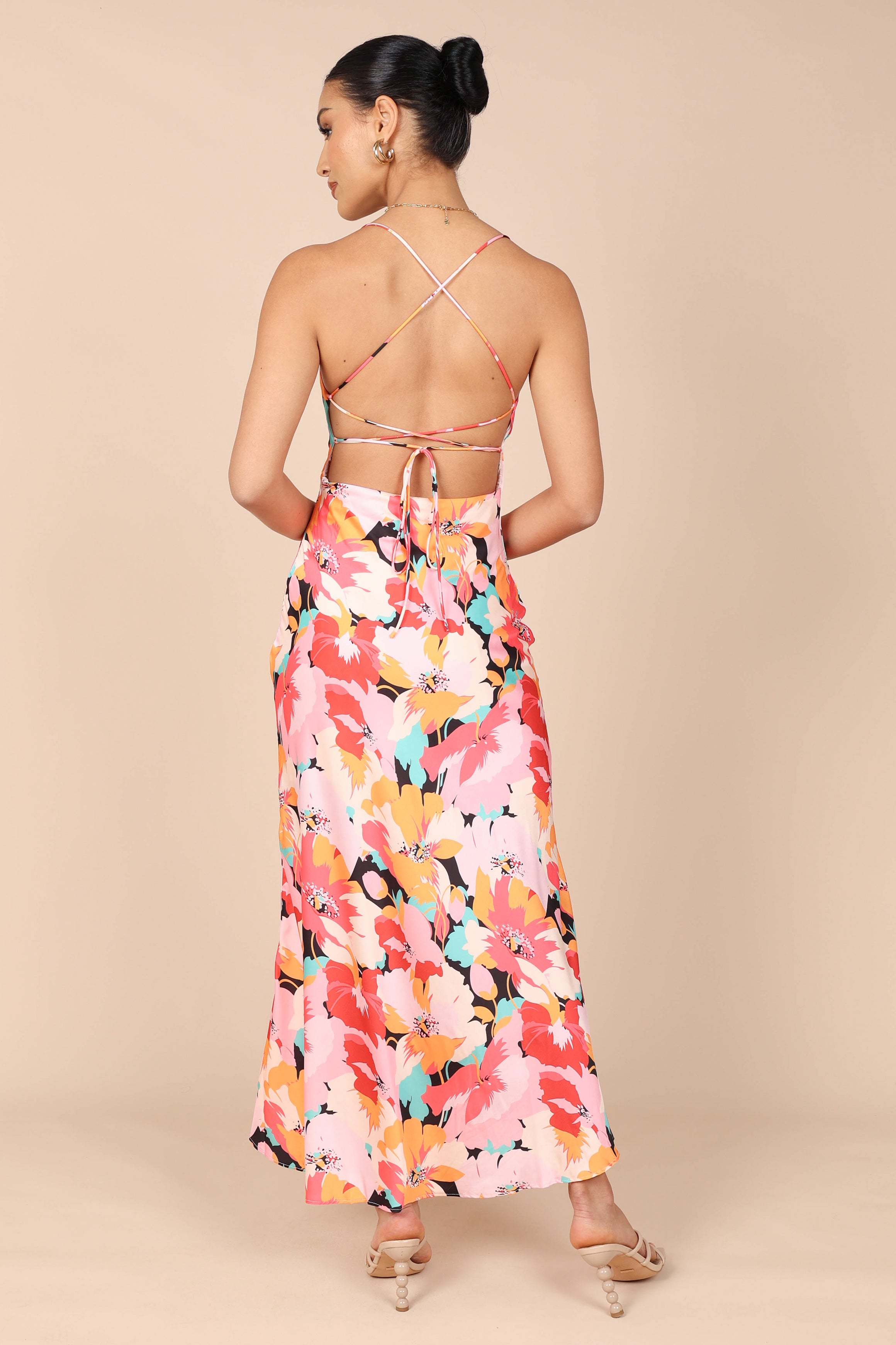 Posse Midi Slip Dress - Pink Floral