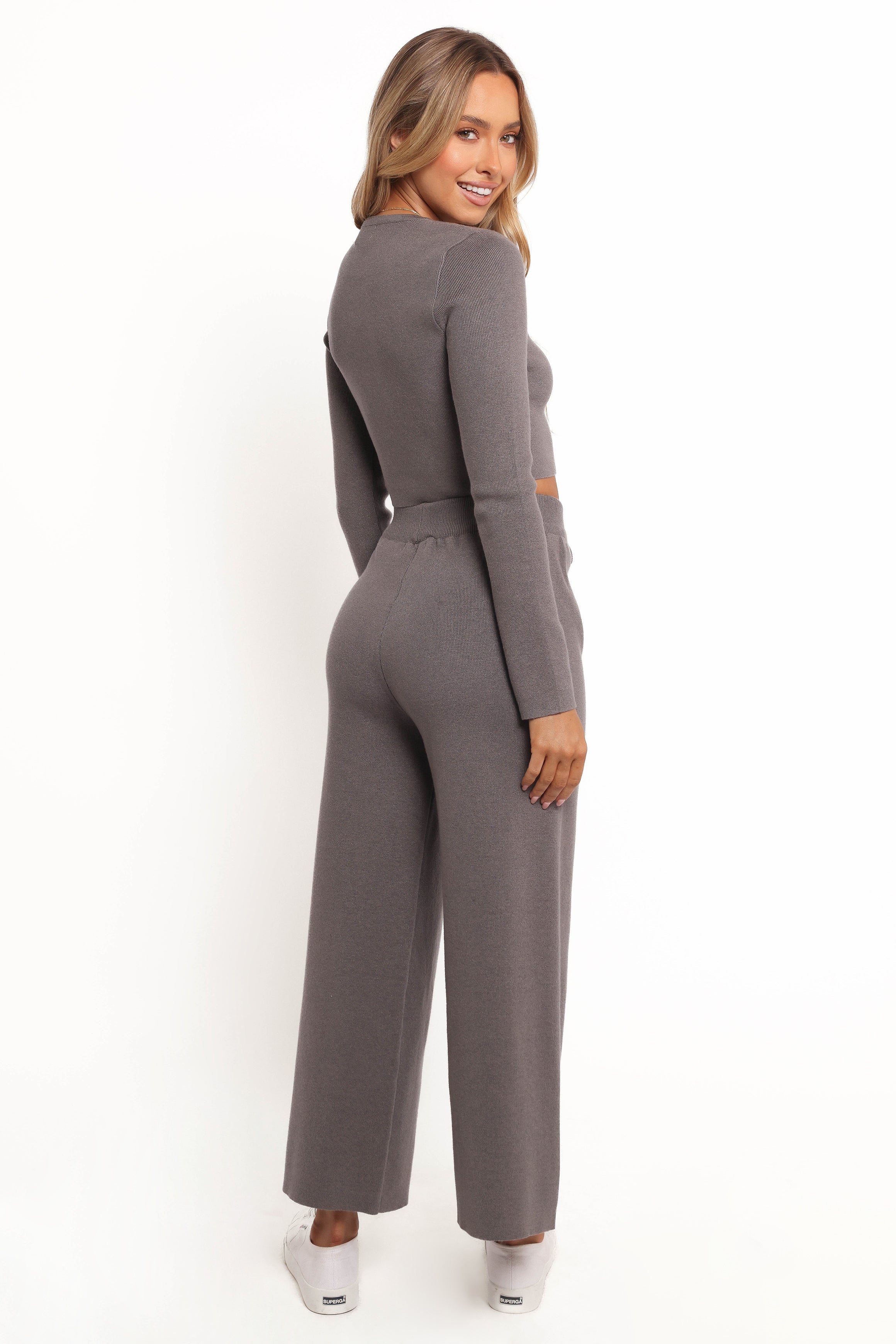 Ayers Long Sleeve Set - Charcoal Grey