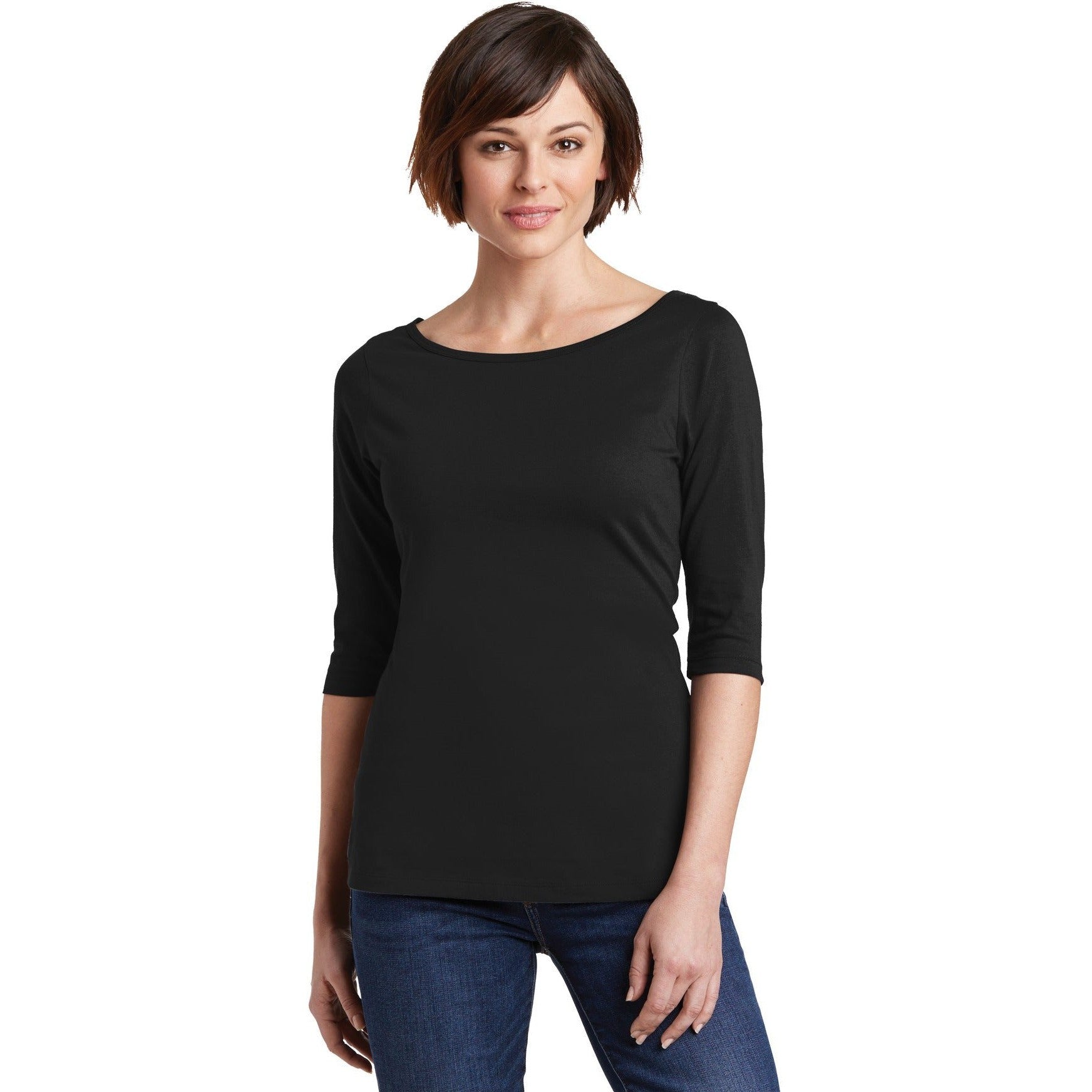 CLOSEOUT - District Women's Perfect Weight 3/4-Sleeve Tee